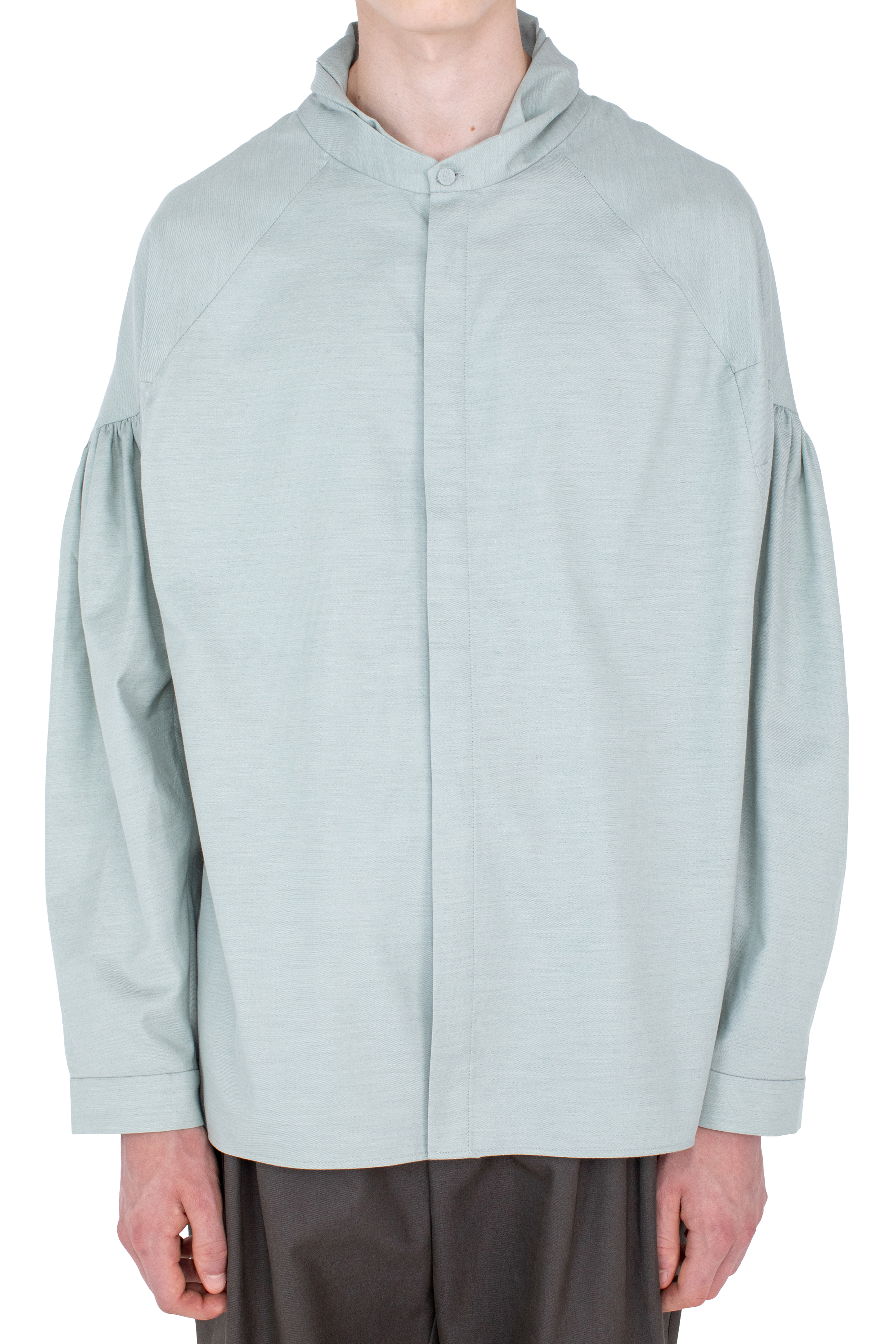 EVERS Pleated Shirt — Soft Green – KIKO KOSTADINOV