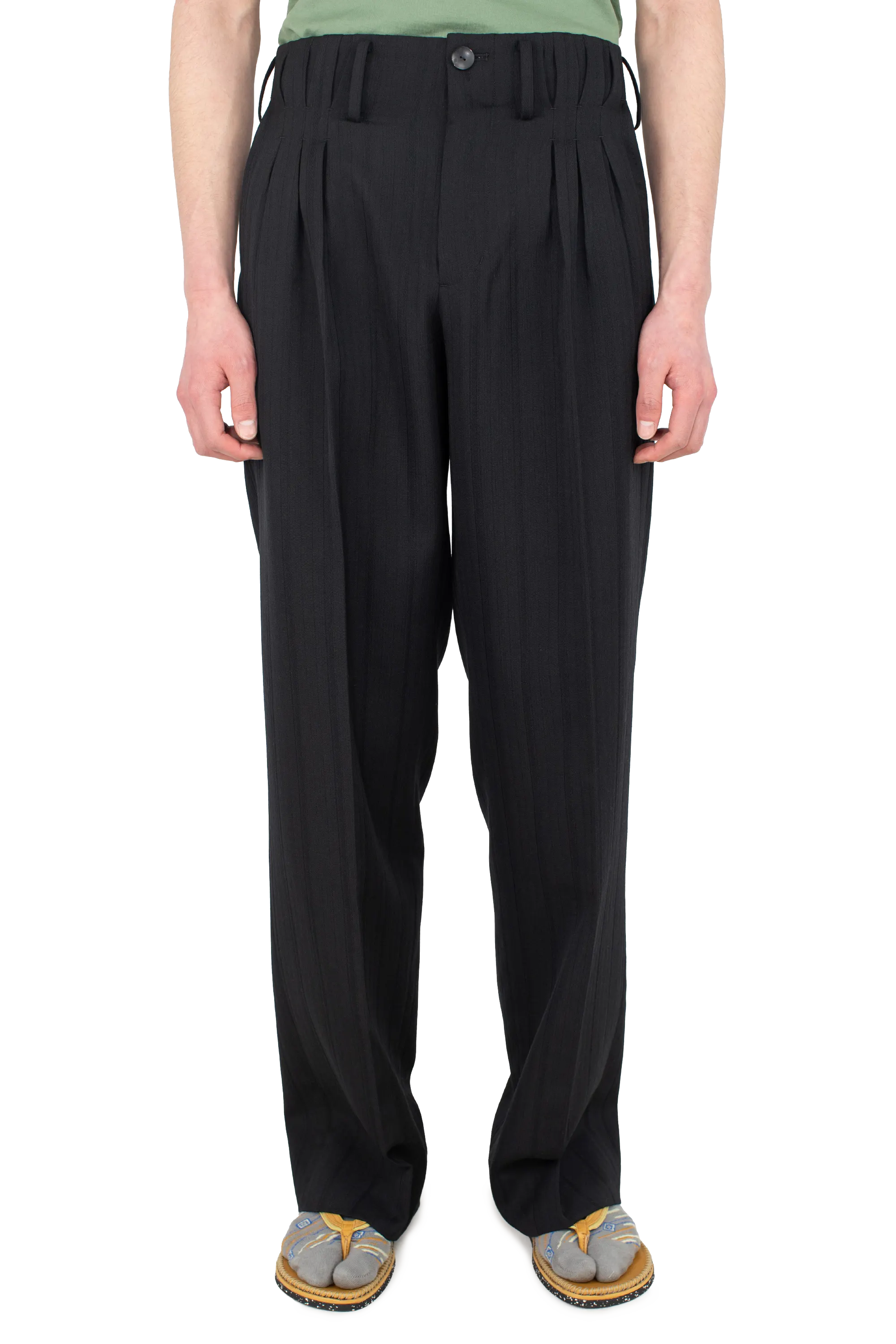 TARHOS Pleated Trousers — Midnight Black – KIKO KOSTADINOV