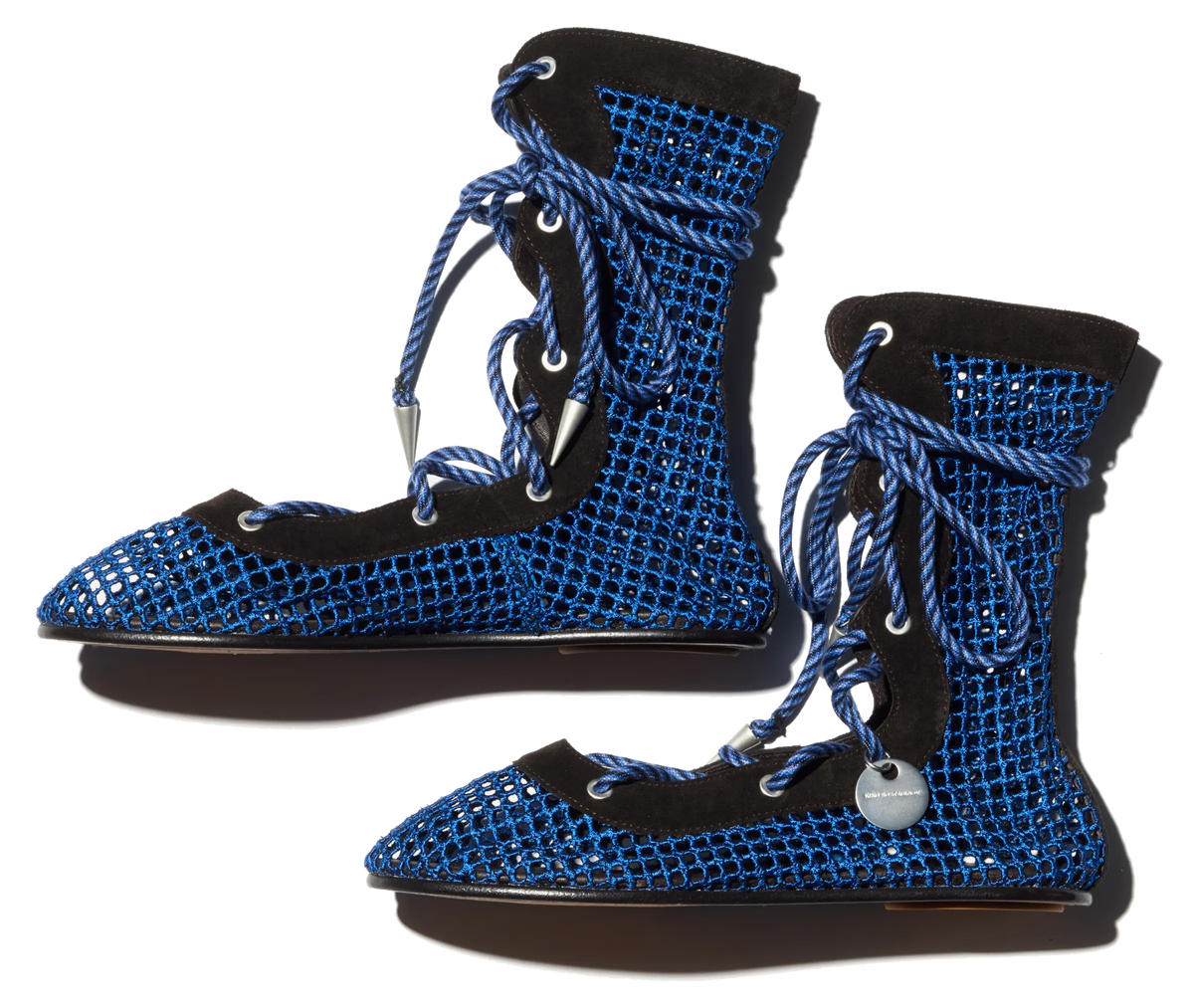 RETICELLA Lace-Up Boots — Sapphire