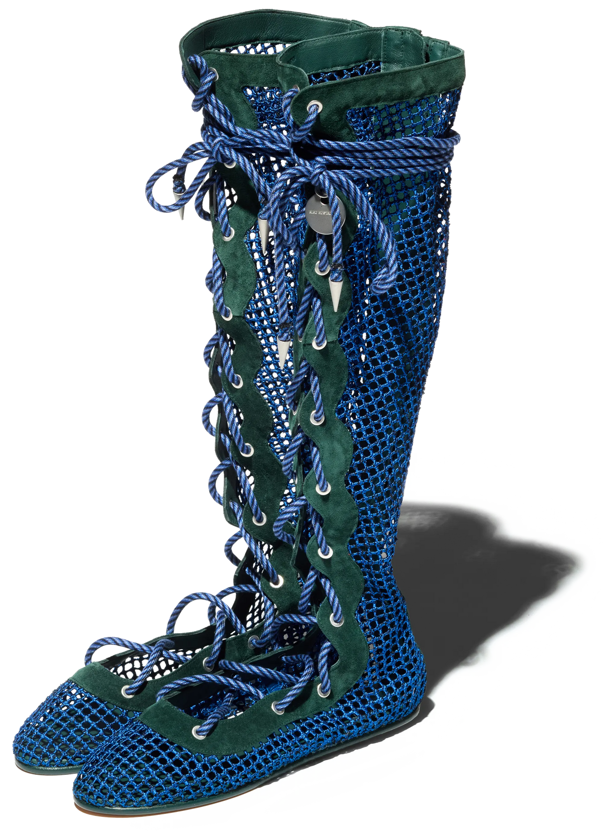 RETICELLA Knee High Boots — Sapphire