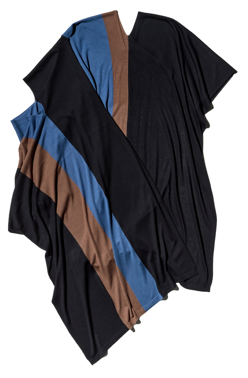 SIGO Wide Knit Scarf — Brown