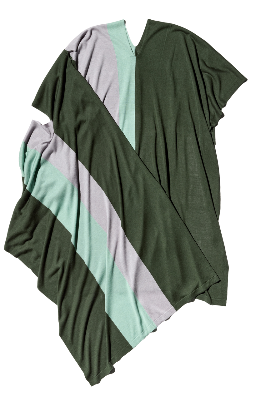 SIGO Wide Knit Scarf — Pine