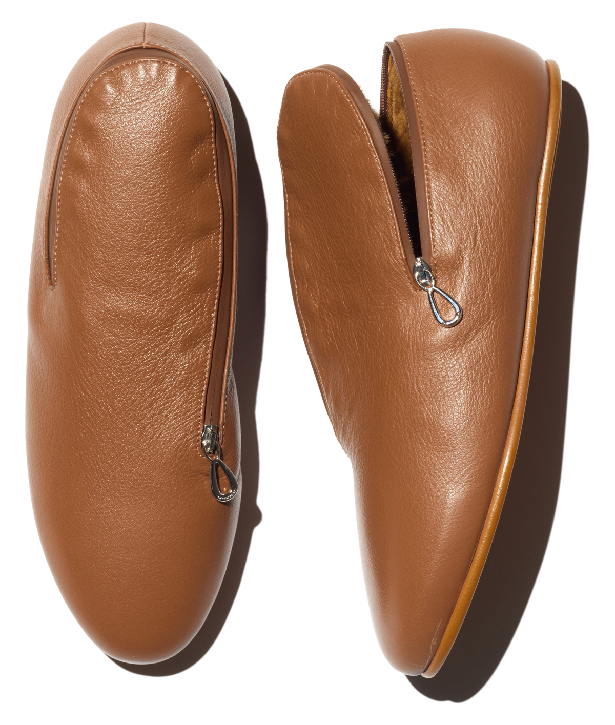 PETREL Shearling-Lined Loafers — Autumnal Brown