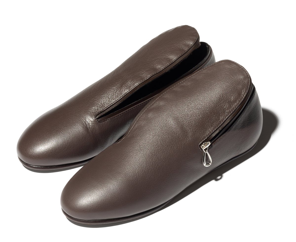 PETREL Shearling-Lined Loafers — Panther Black