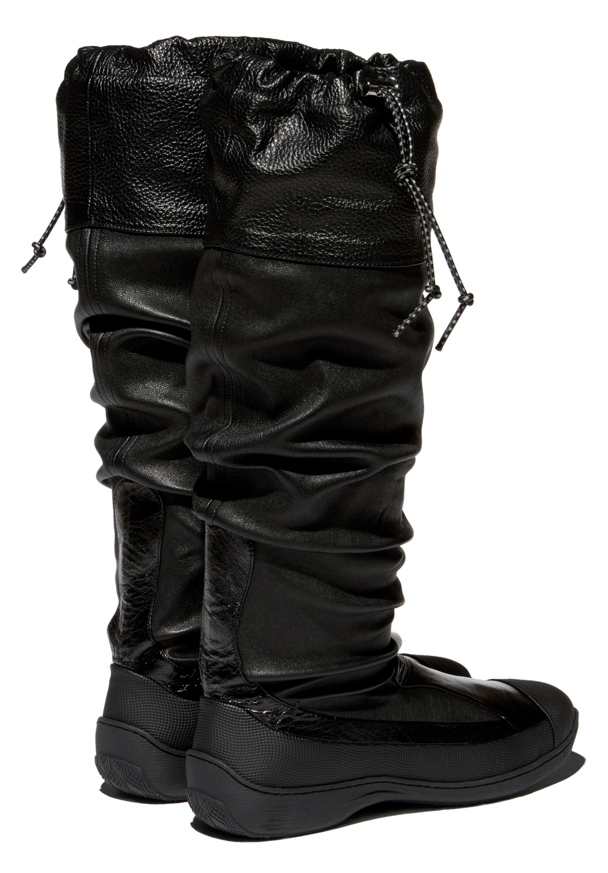 AVOCET Leather Boots — Ink Black