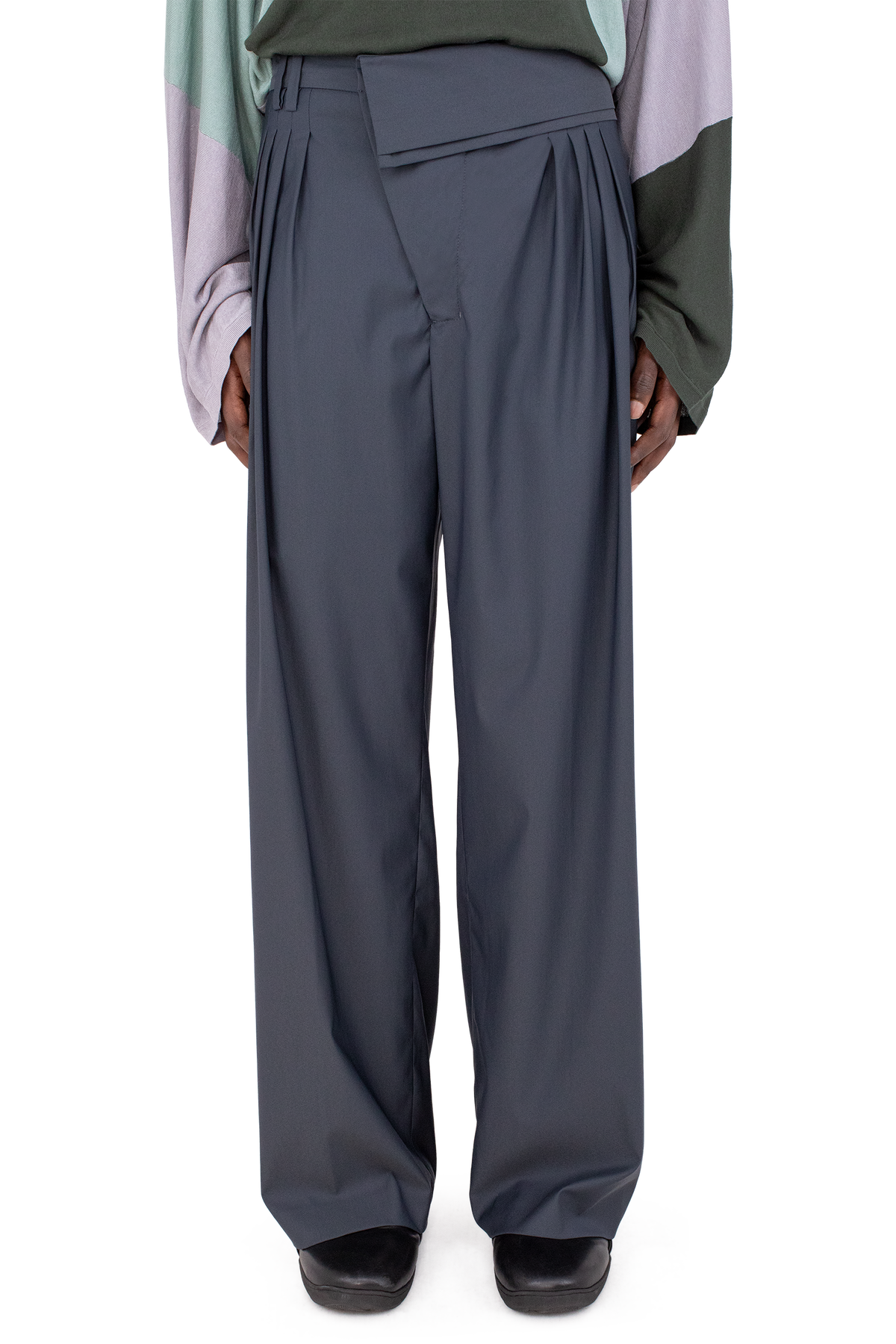 DIEZE Wide Trousers — Deep Grey