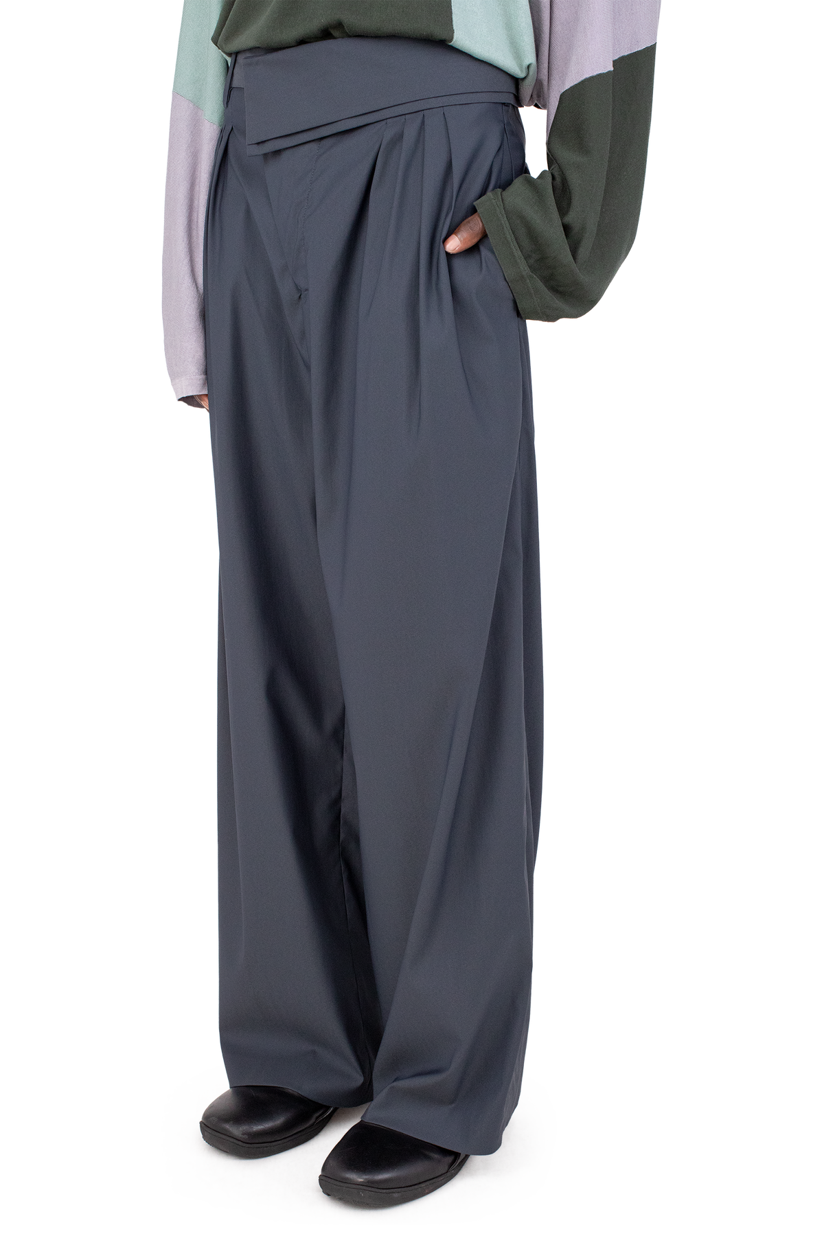 DIEZE Wide Trousers — Deep Grey