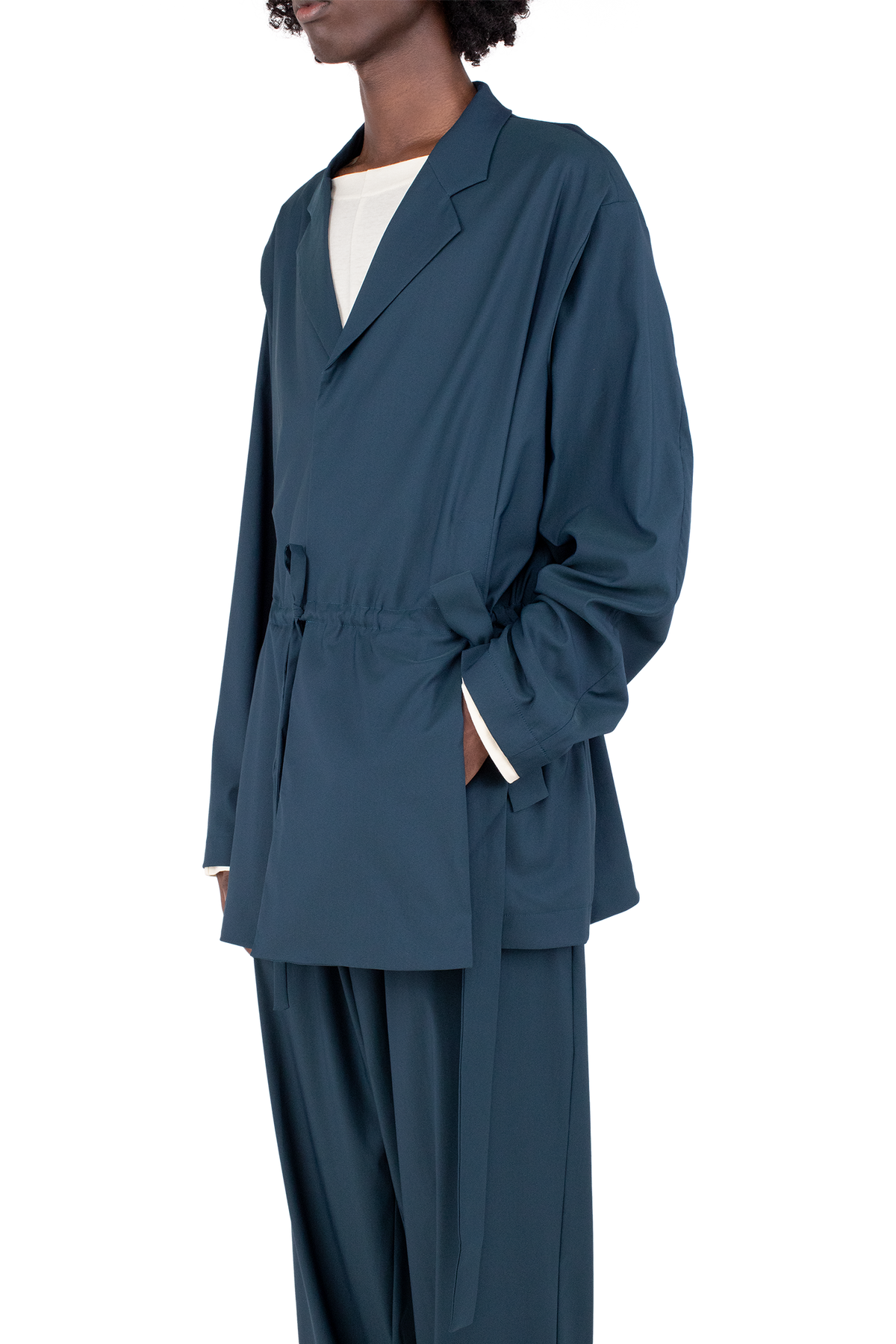 LAAN Gathered Blazer — Spruce