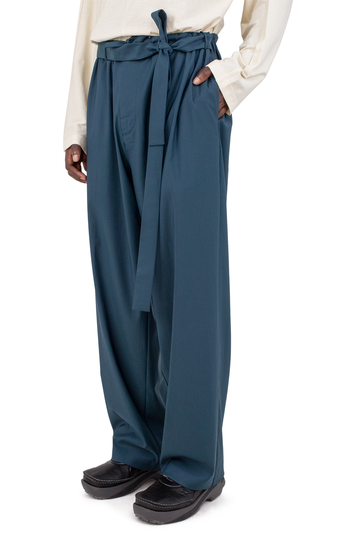 LAAN Gathered Trouser — Spruce