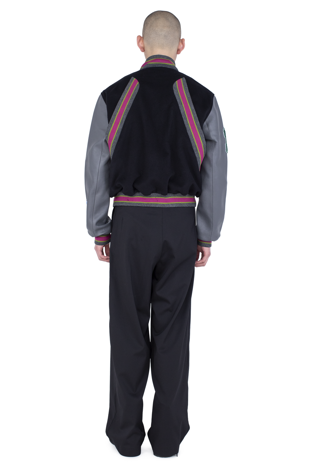 LONDON Varsity Jacket  — Black / Castle