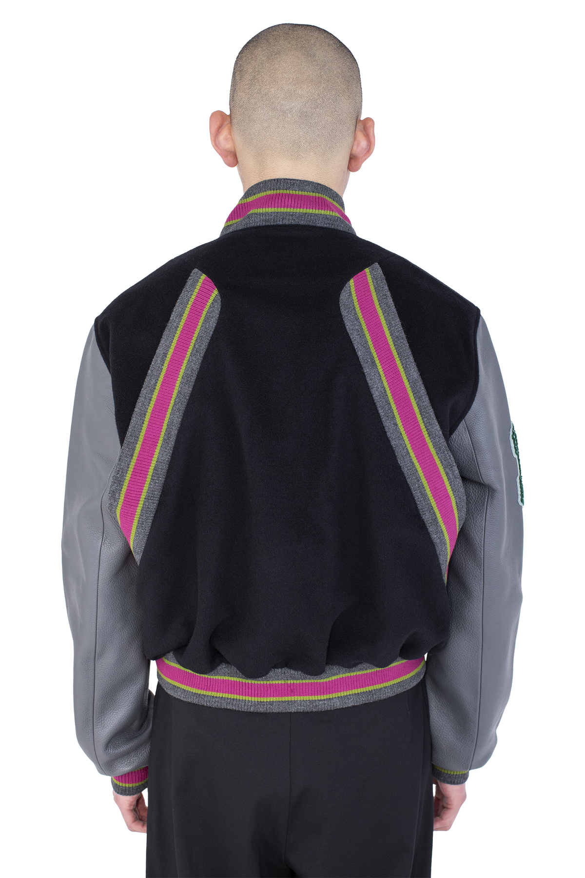 LONDON Varsity Jacket  — Black / Castle