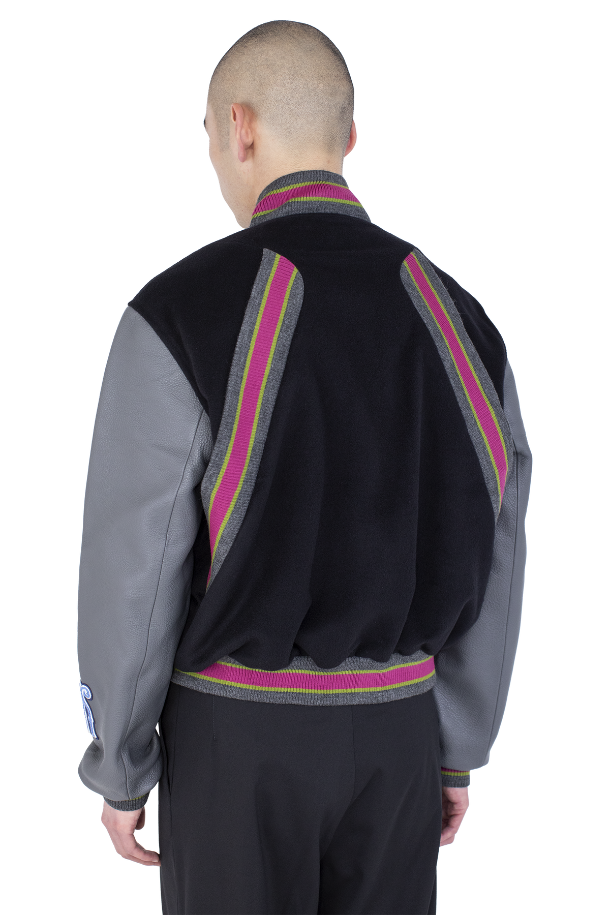 LONDON Varsity Jacket  — Black / Castle