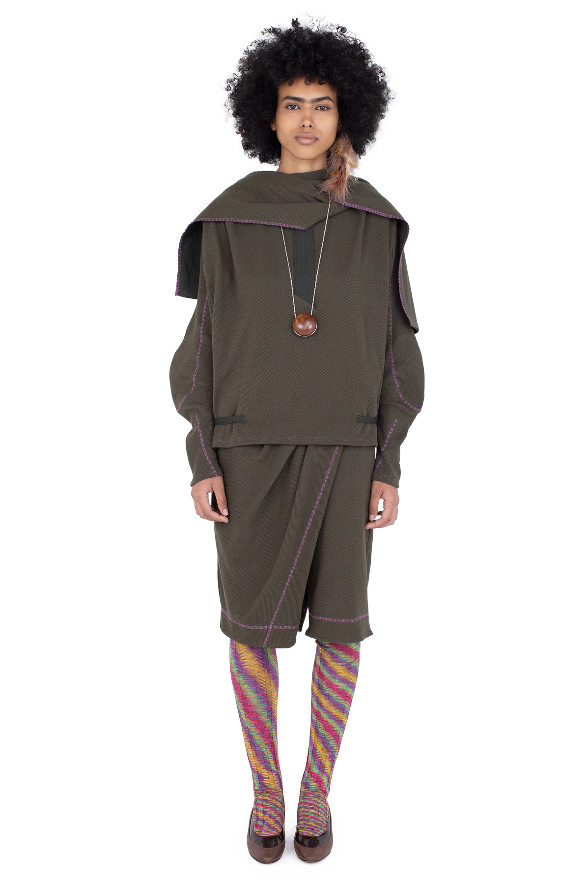 PETREL Hooded Pullover — Cedar Green