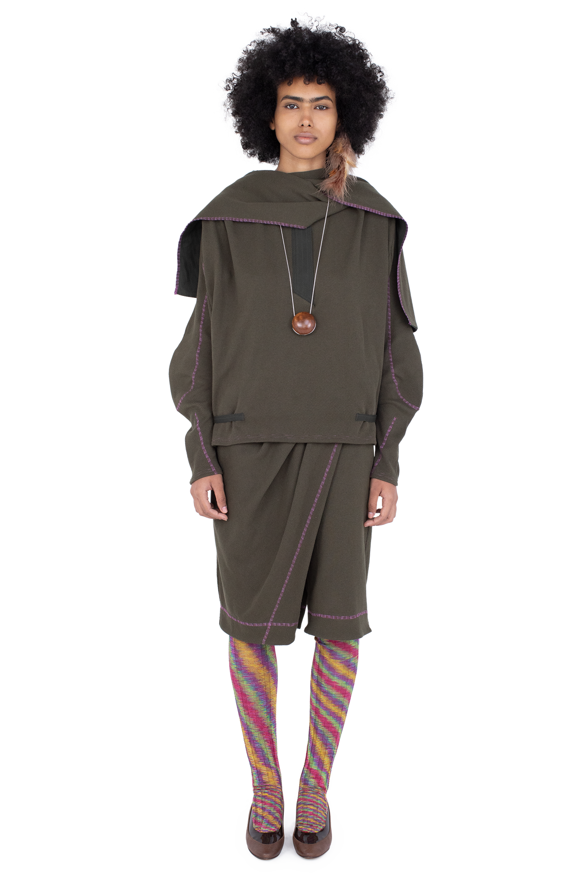 PETREL Hooded Pullover — Cedar Green