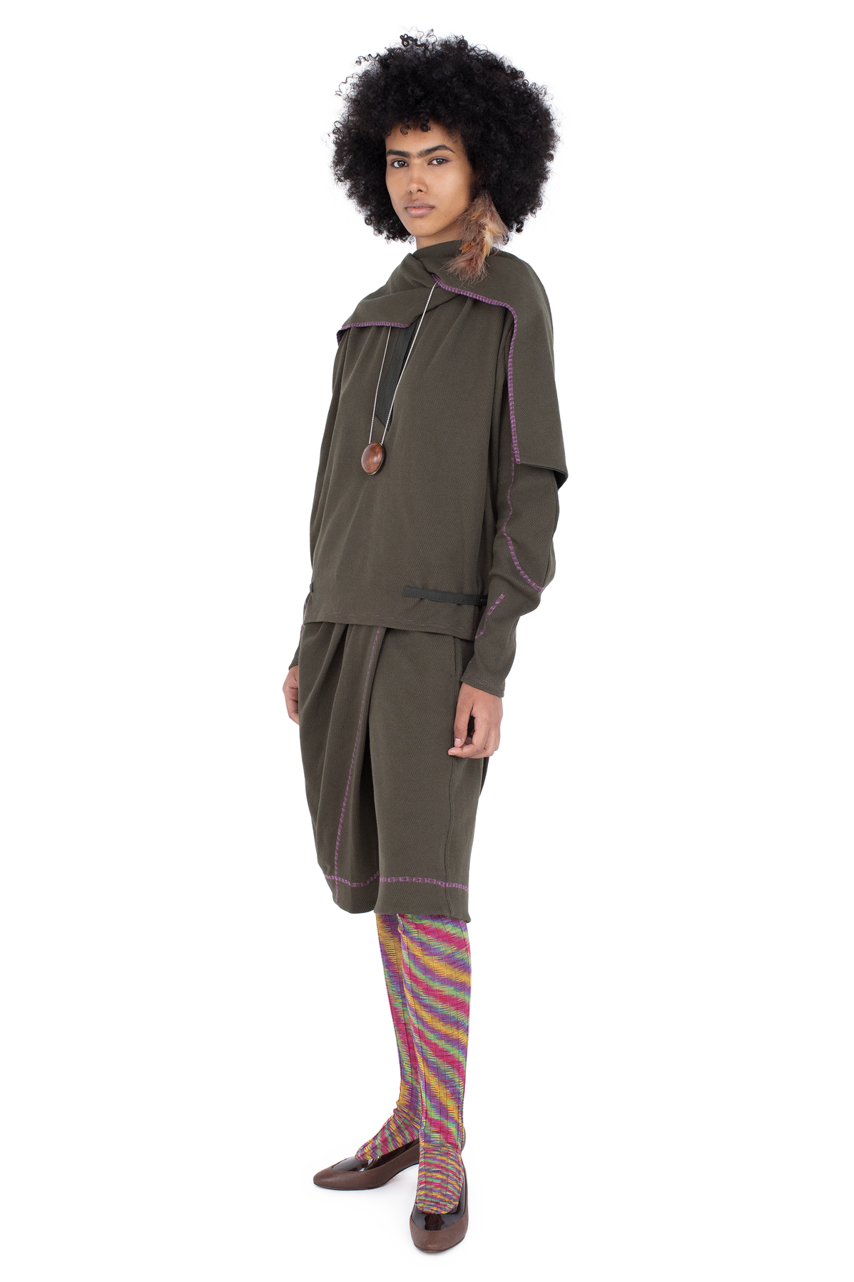 PETREL Hooded Pullover — Cedar Green