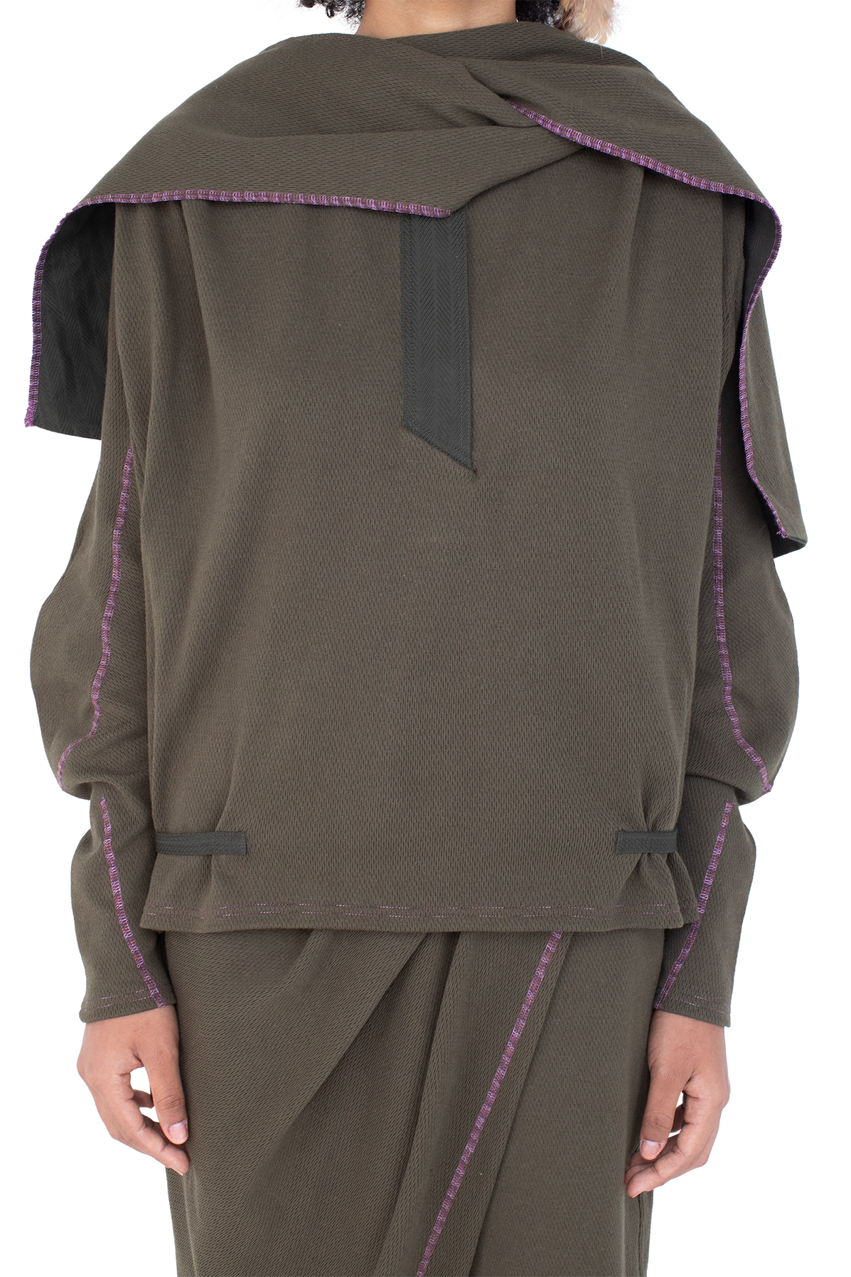 PETREL Hooded Pullover — Cedar Green
