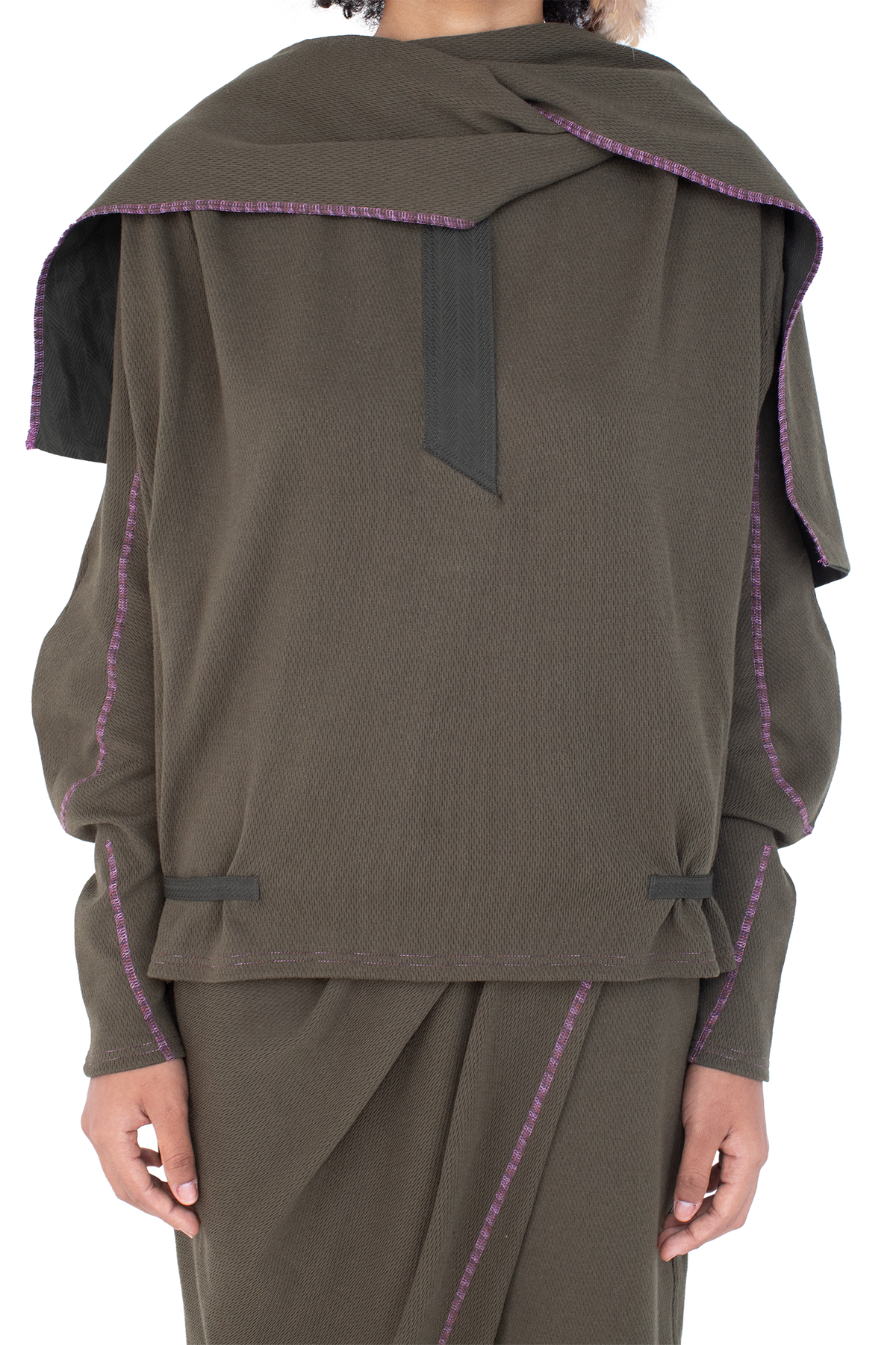 PETREL Hooded Pullover — Cedar Green
