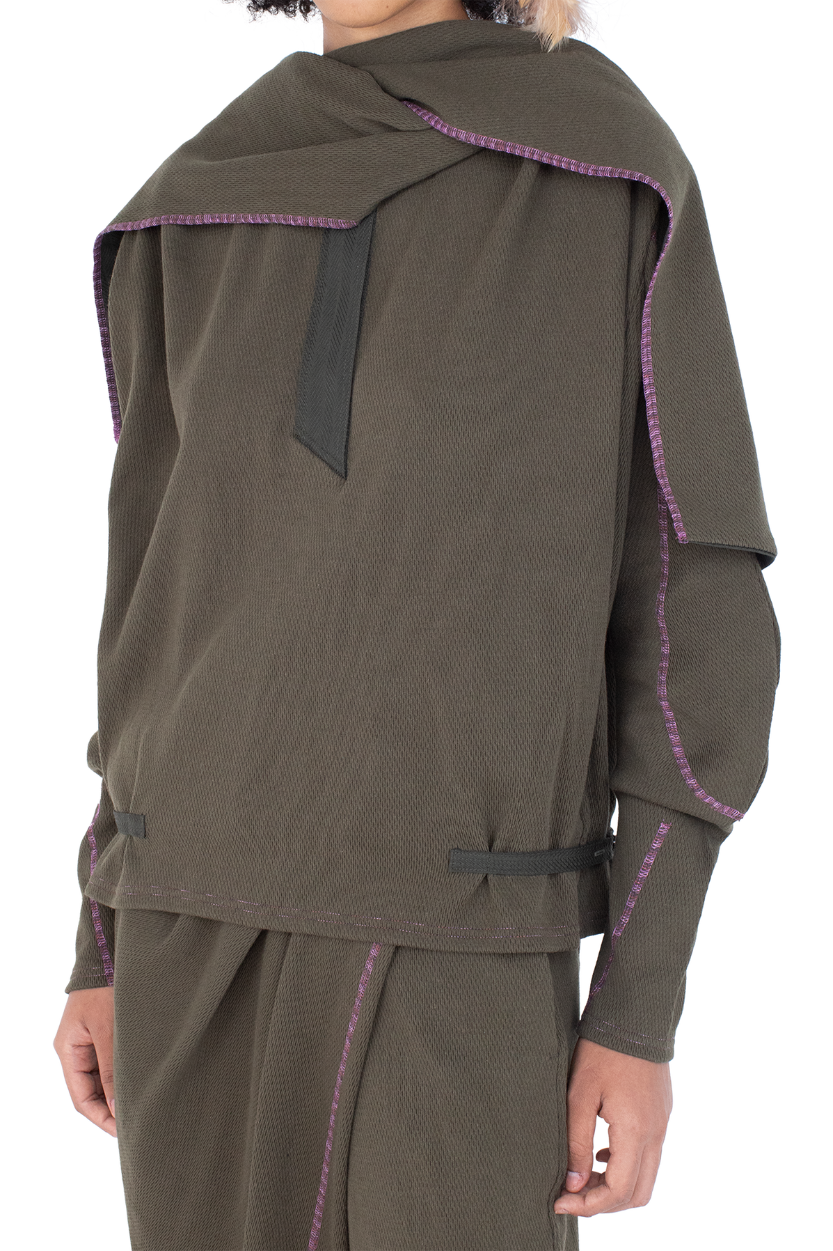 PETREL Hooded Pullover — Cedar Green