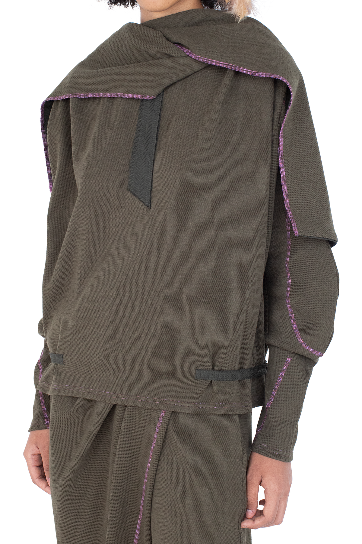 PETREL Hooded Pullover — Cedar Green