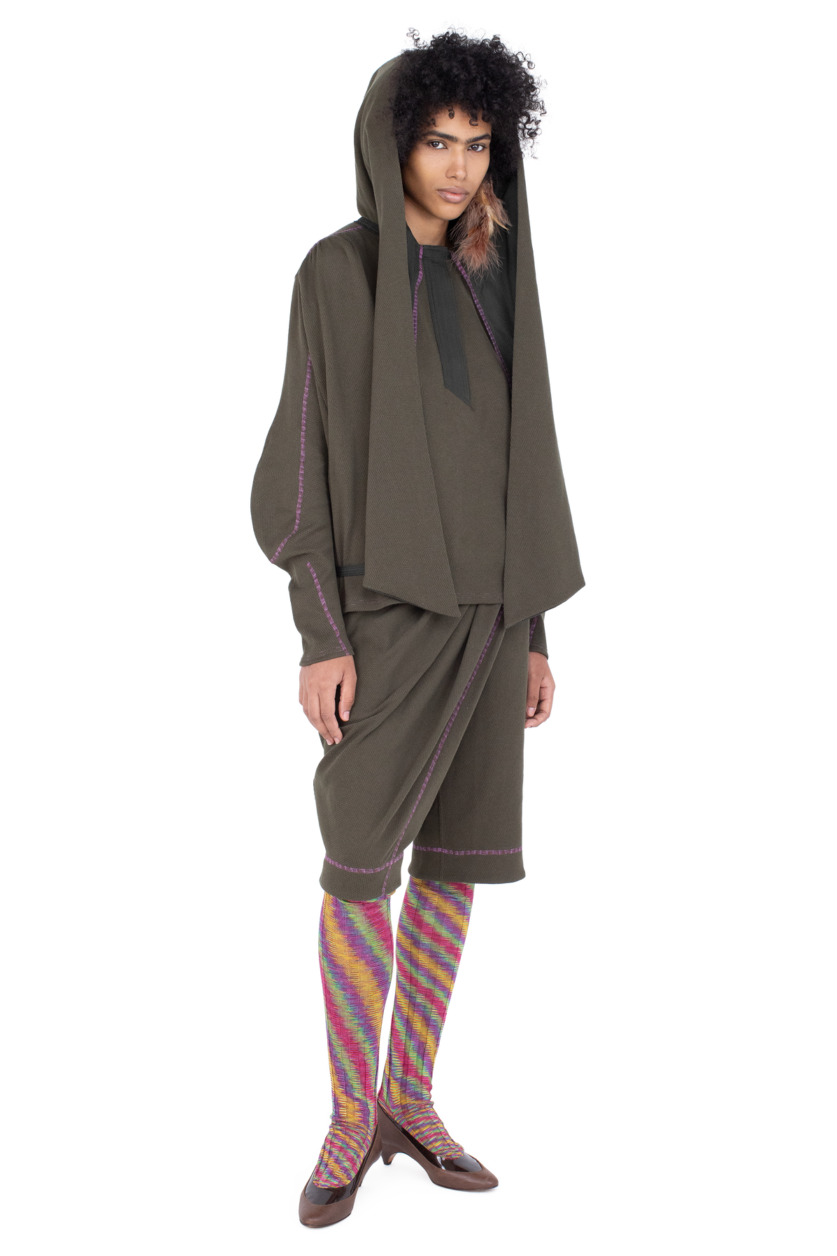 PETREL Hooded Pullover — Cedar Green