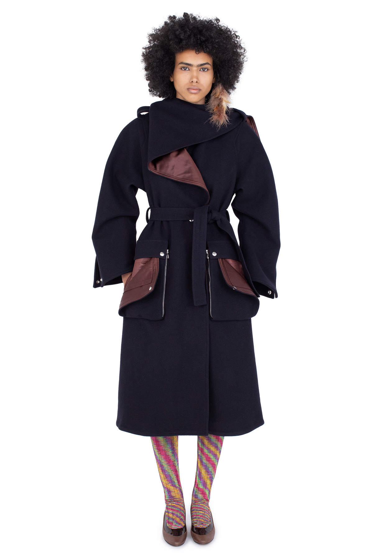 SISKIN Hooded Coat — Midnight Blue