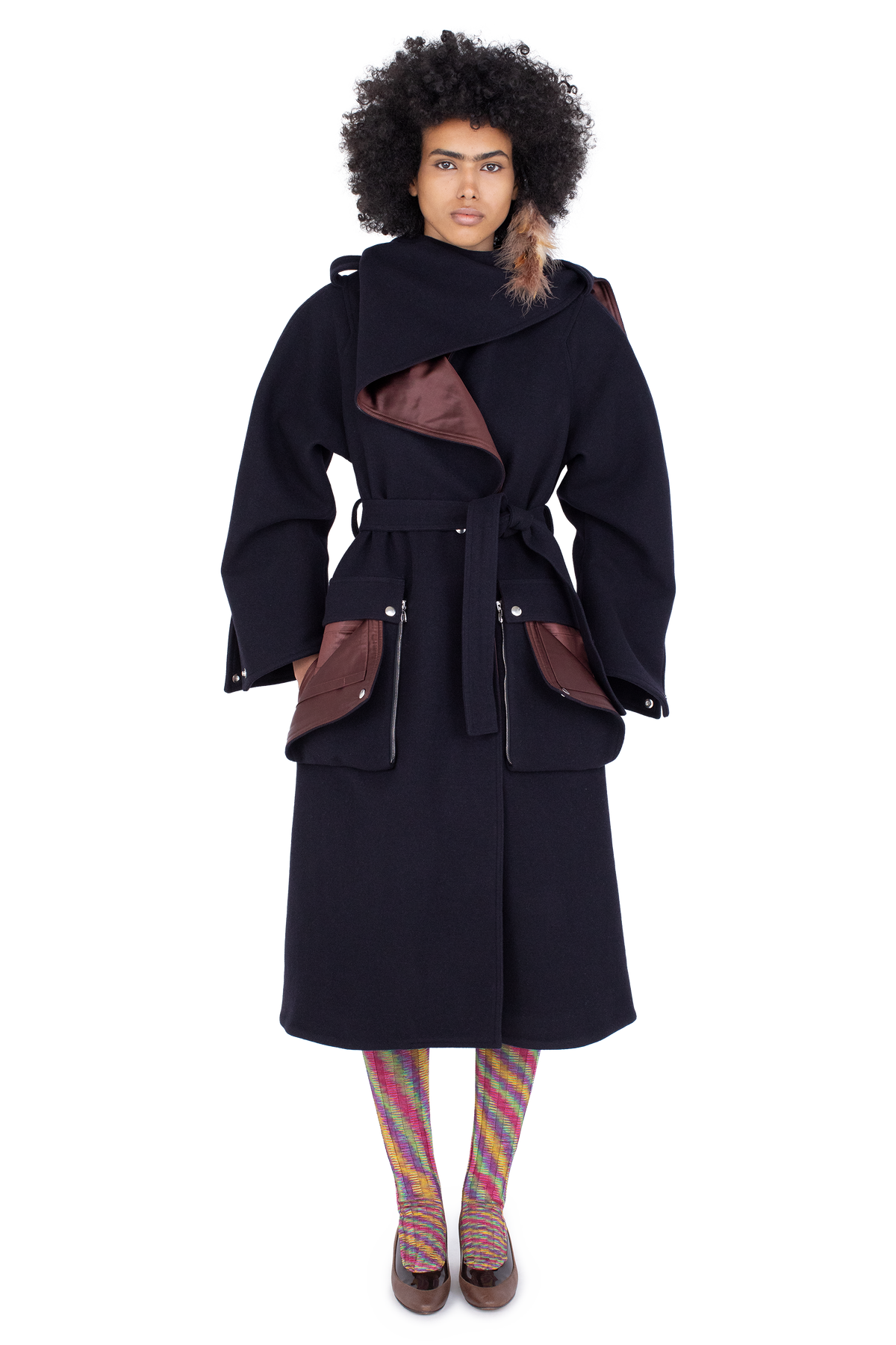 SISKIN Hooded Coat — Midnight Blue