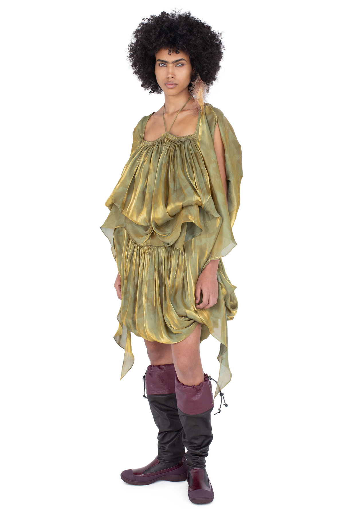 KESTREL Dress — Gold Brush