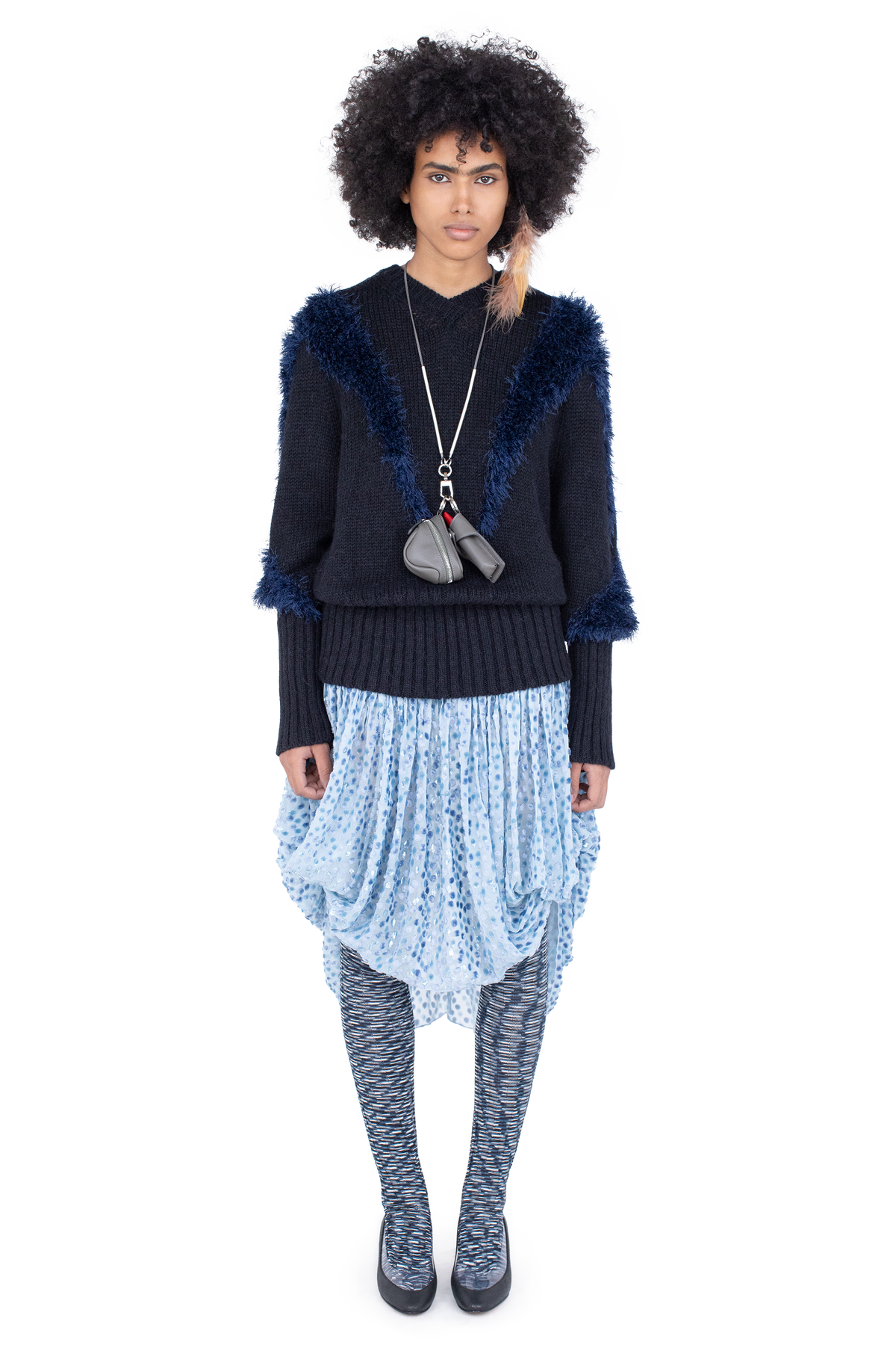 TAWNY Mid-Lenght Skirt — Powder Blue (Exclusive)
