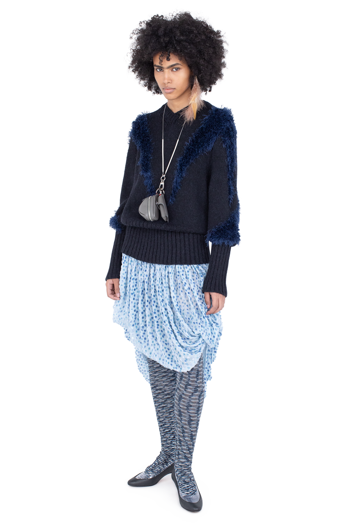TAWNY Mid-Lenght Skirt — Powder Blue (Exclusive)
