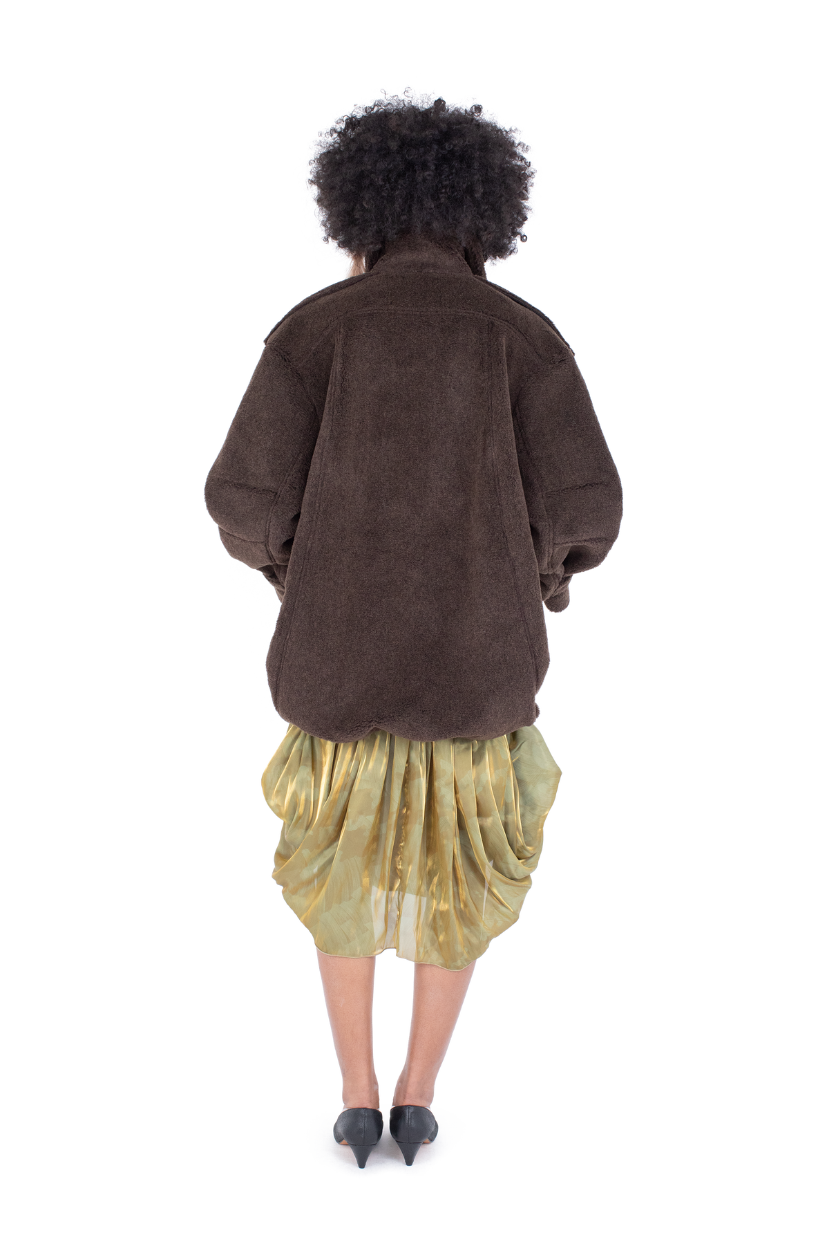 WREN Pleated Coat — Mole