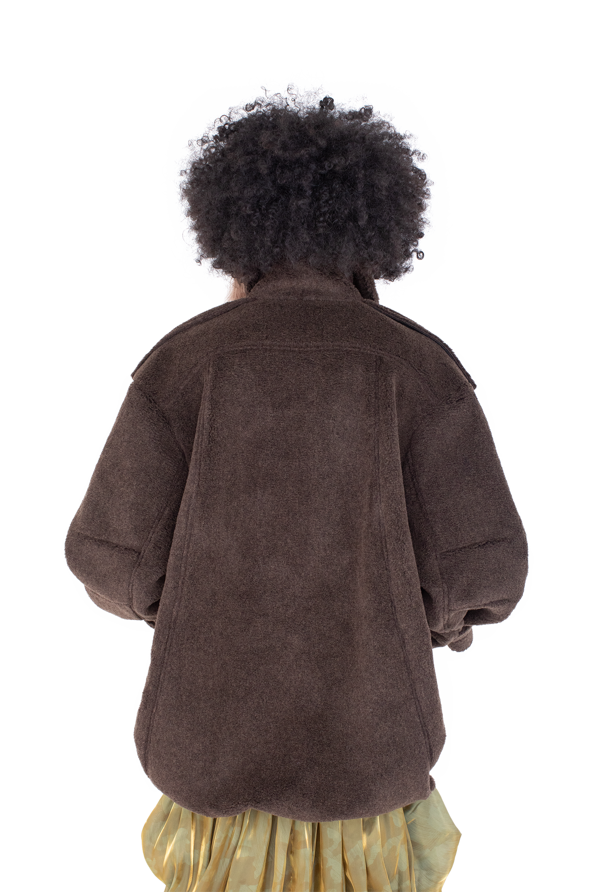WREN Pleated Coat — Mole