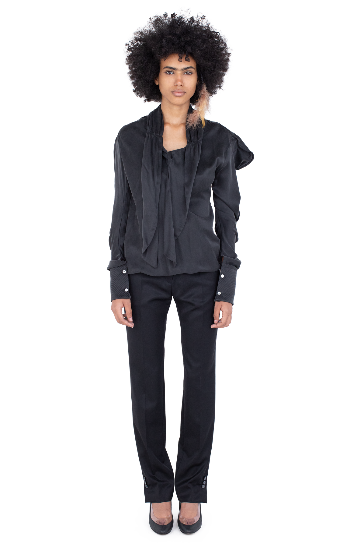 EGRET Tailored Trousers — Jet Black