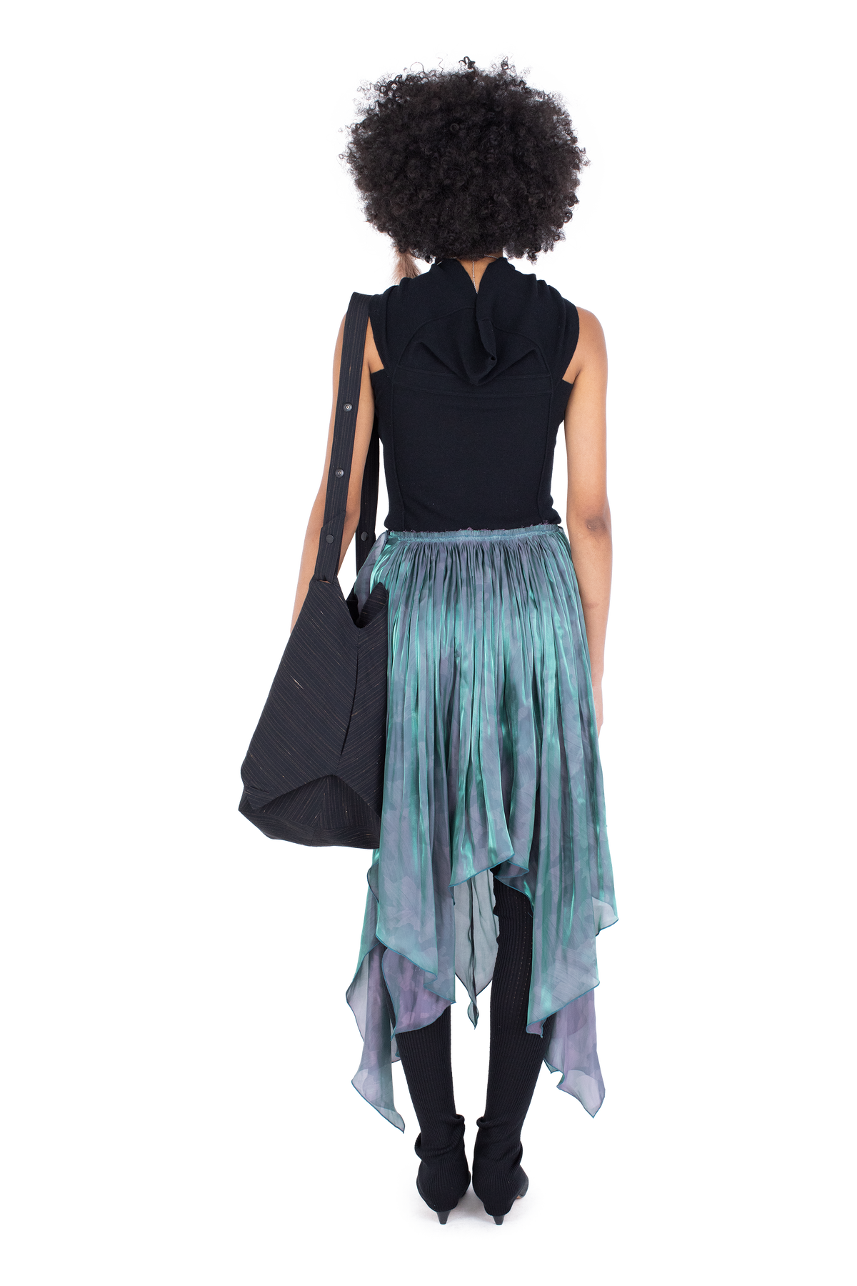 ORIOLE Drape Skirt — Cobalt Brush