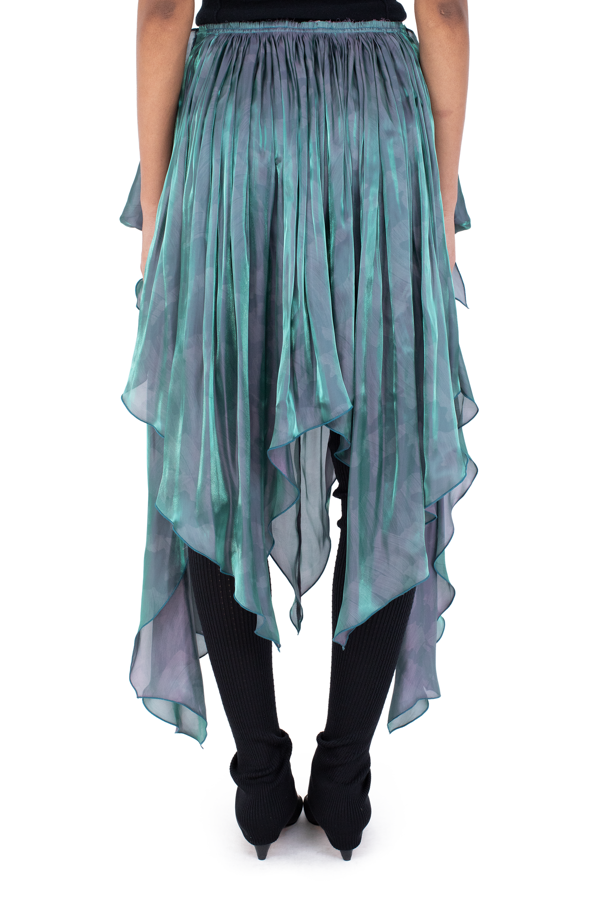 ORIOLE Drape Skirt — Cobalt Brush