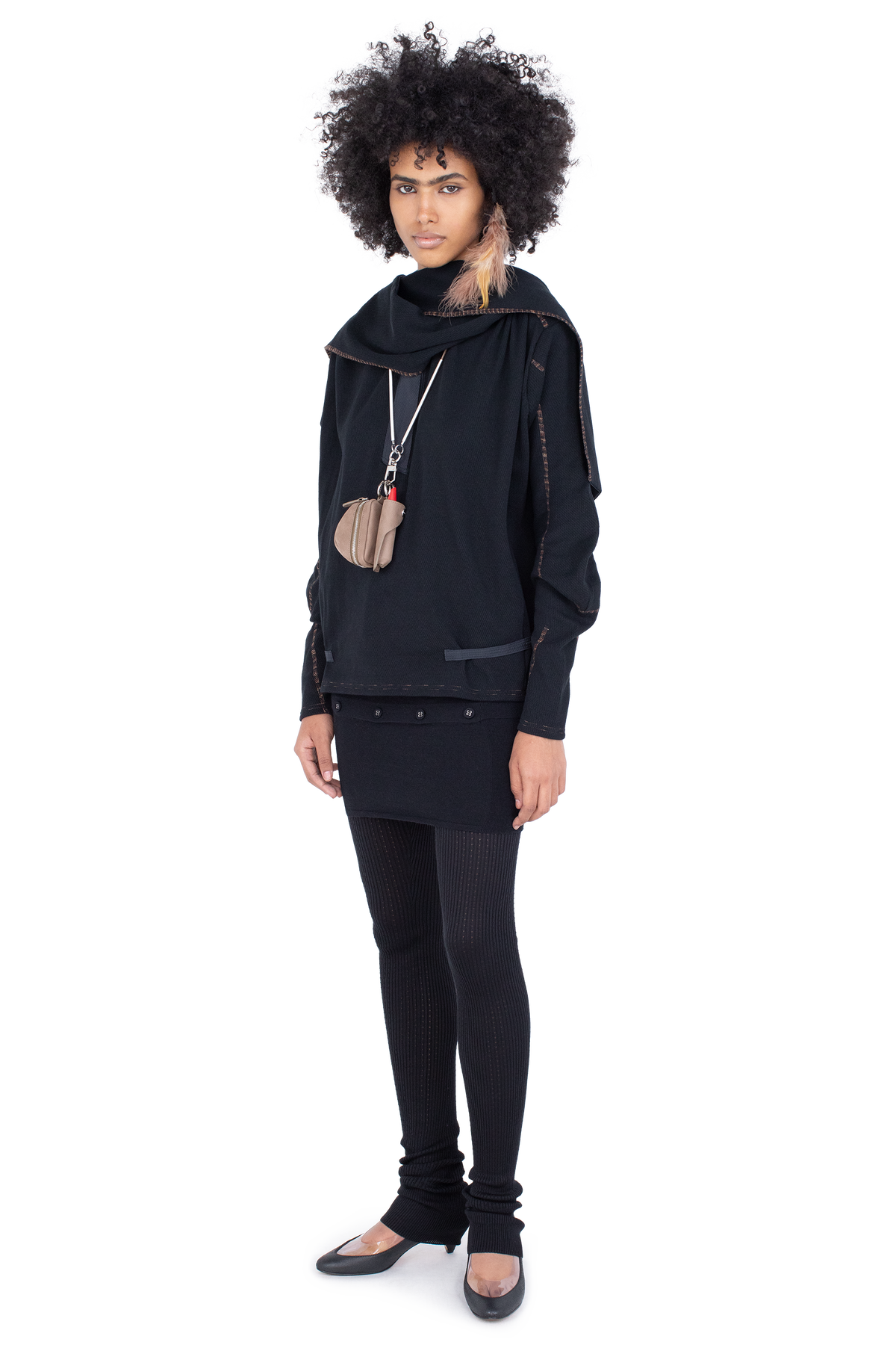 PETREL Hooded Pullover — Ink Black