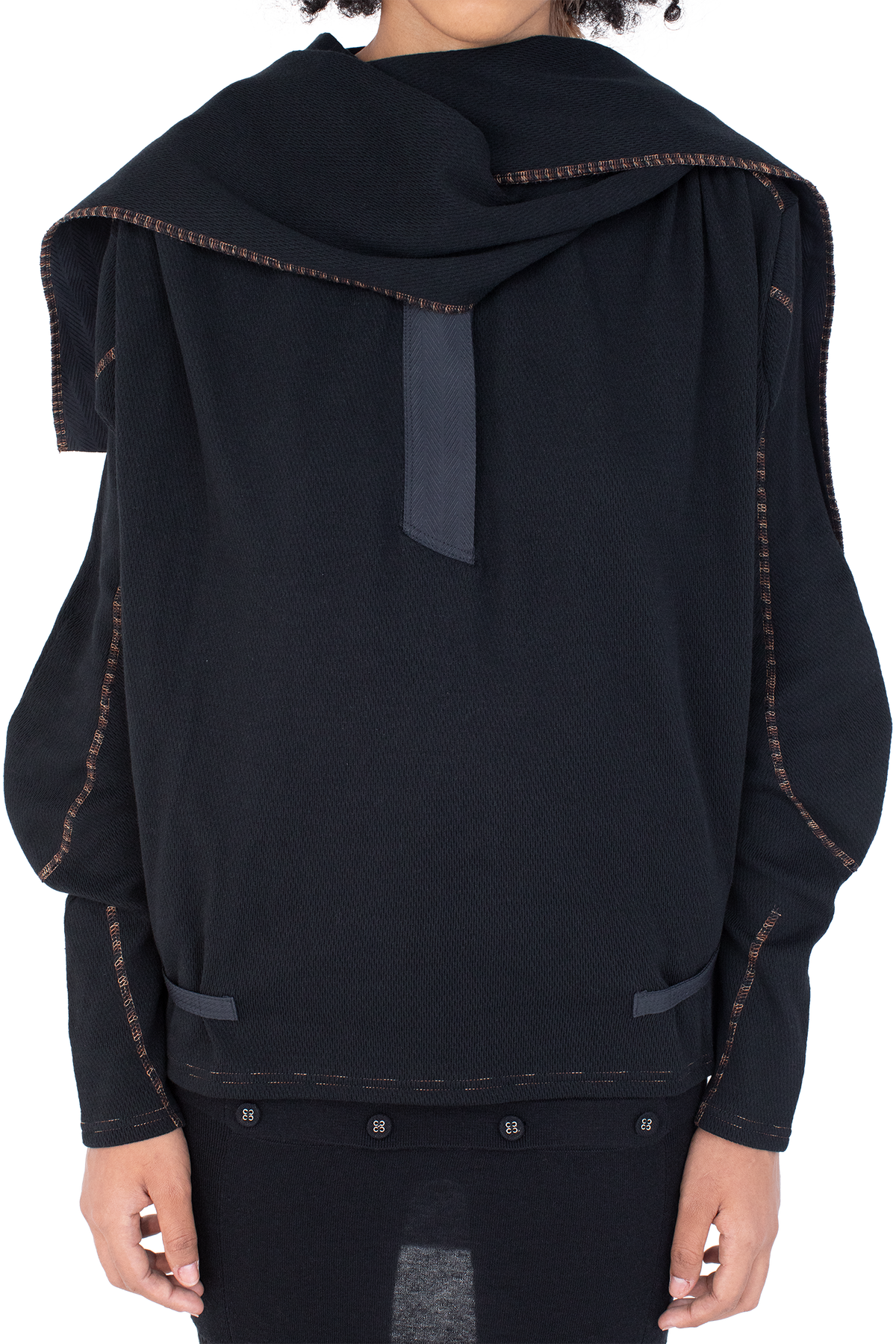 PETREL Hooded Pullover — Ink Black