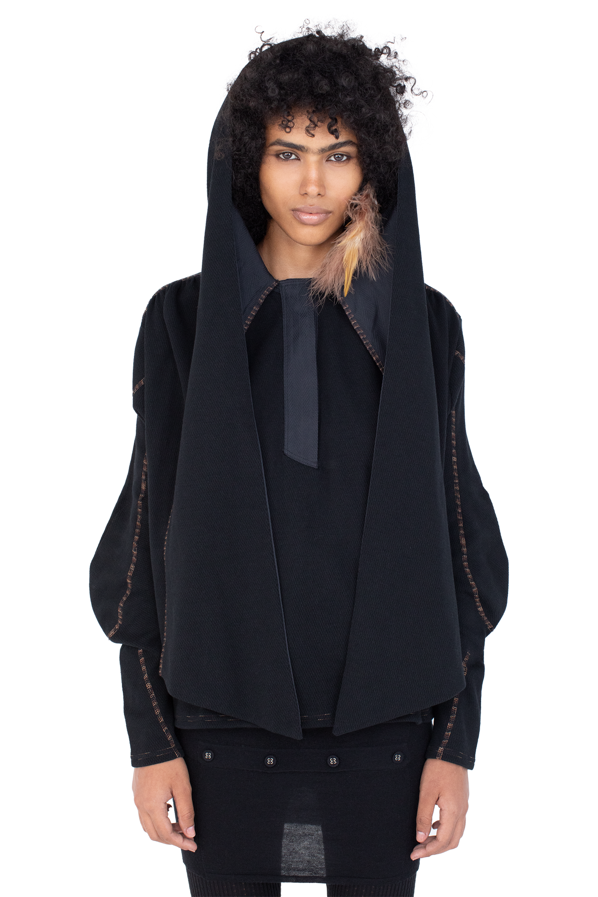 PETREL Hooded Pullover — Ink Black