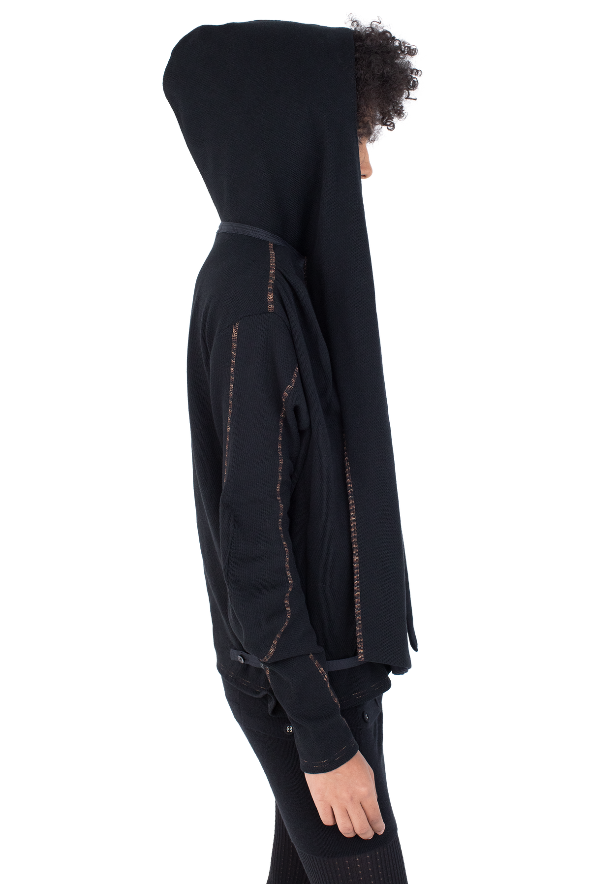 PETREL Hooded Pullover — Ink Black