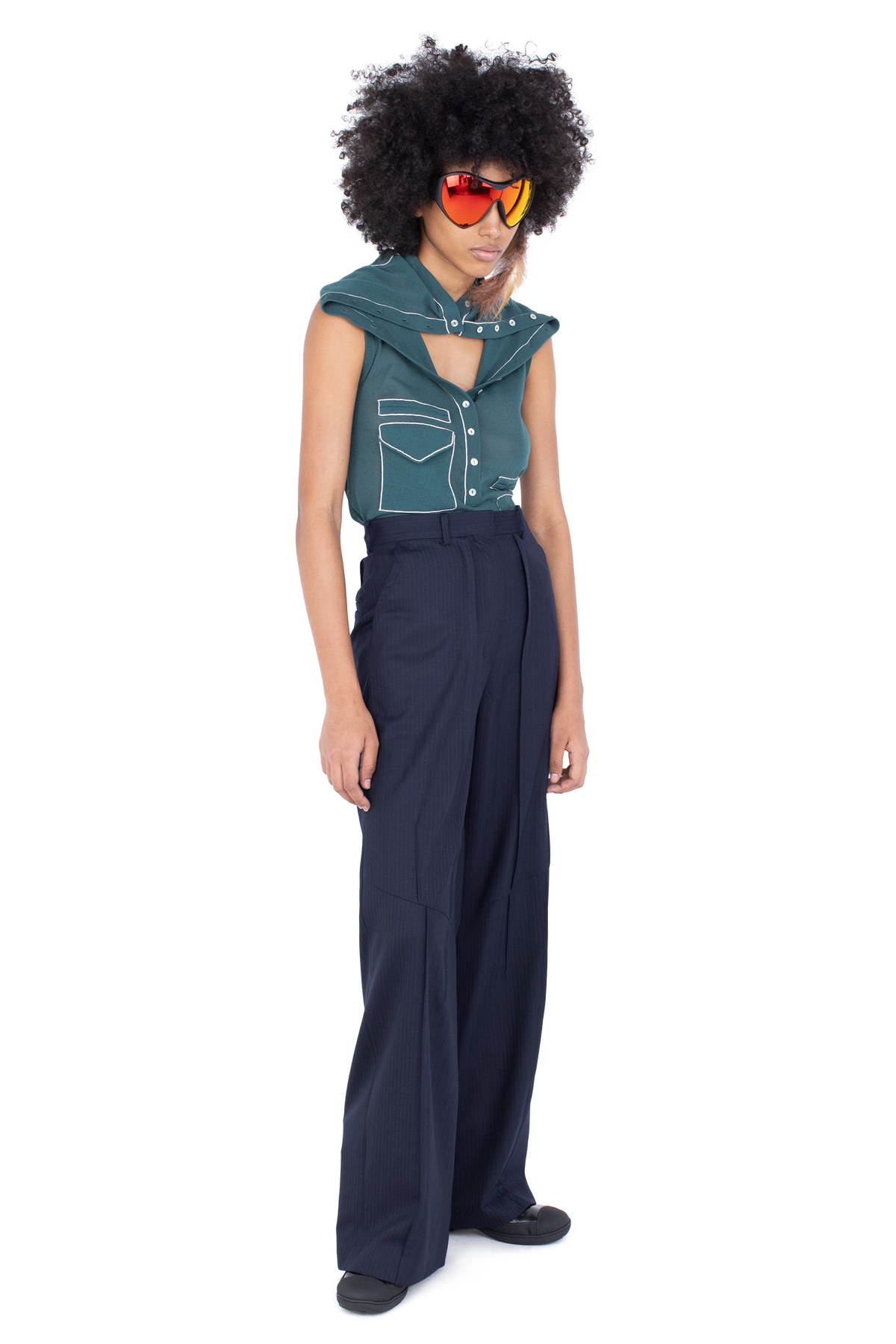 TRIPOLINA Tailored Trousers — Navy