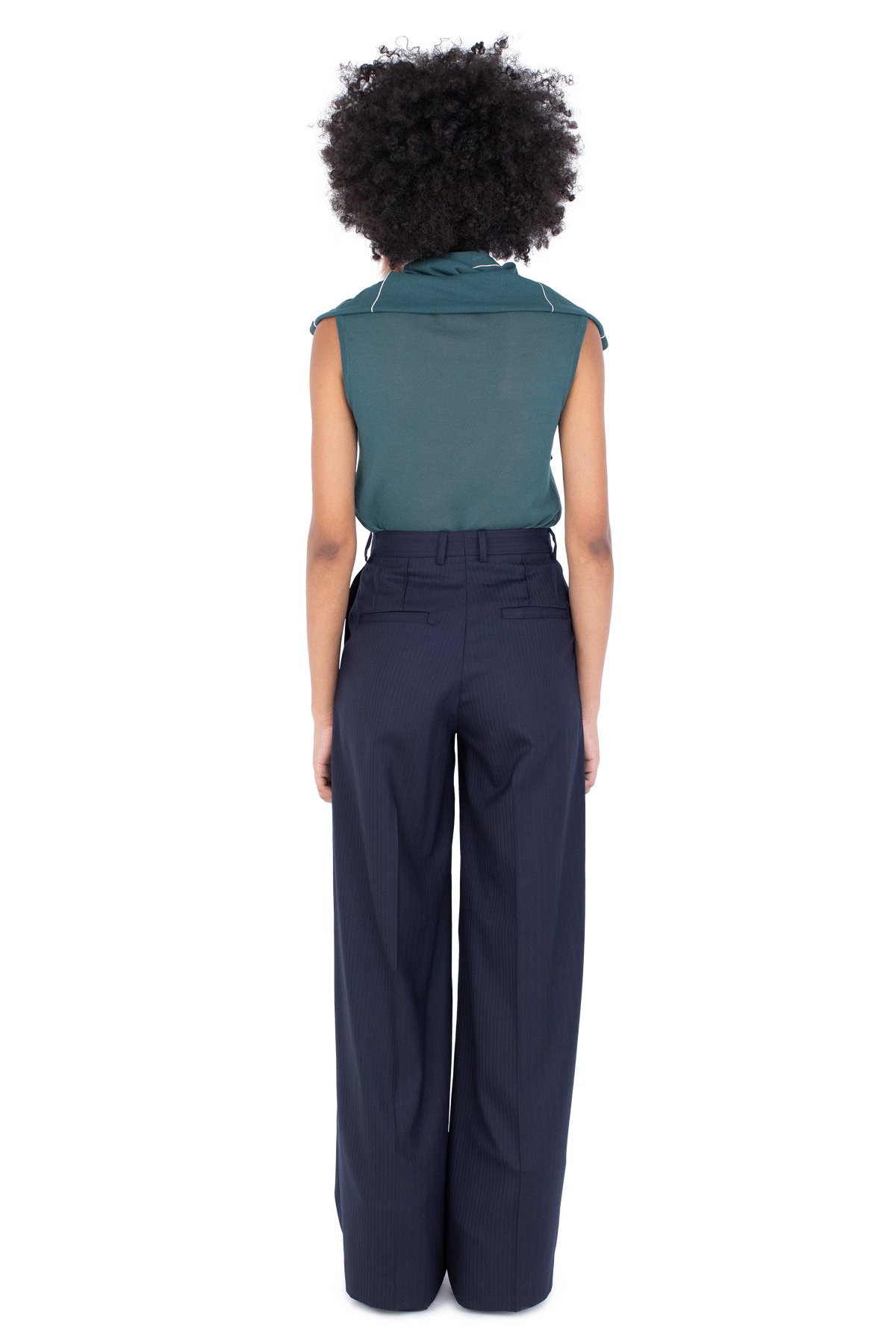TRIPOLINA Tailored Trousers — Navy
