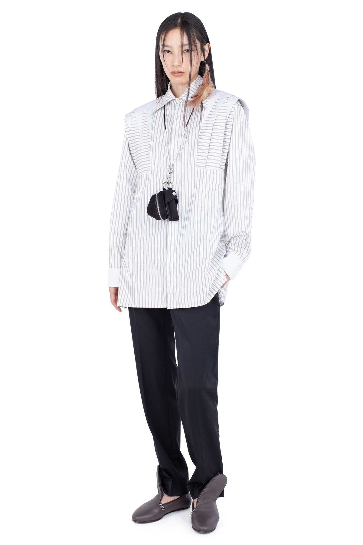HERMEN Shirt —  Khaki & Beige / White & Navy  (Exclusive)