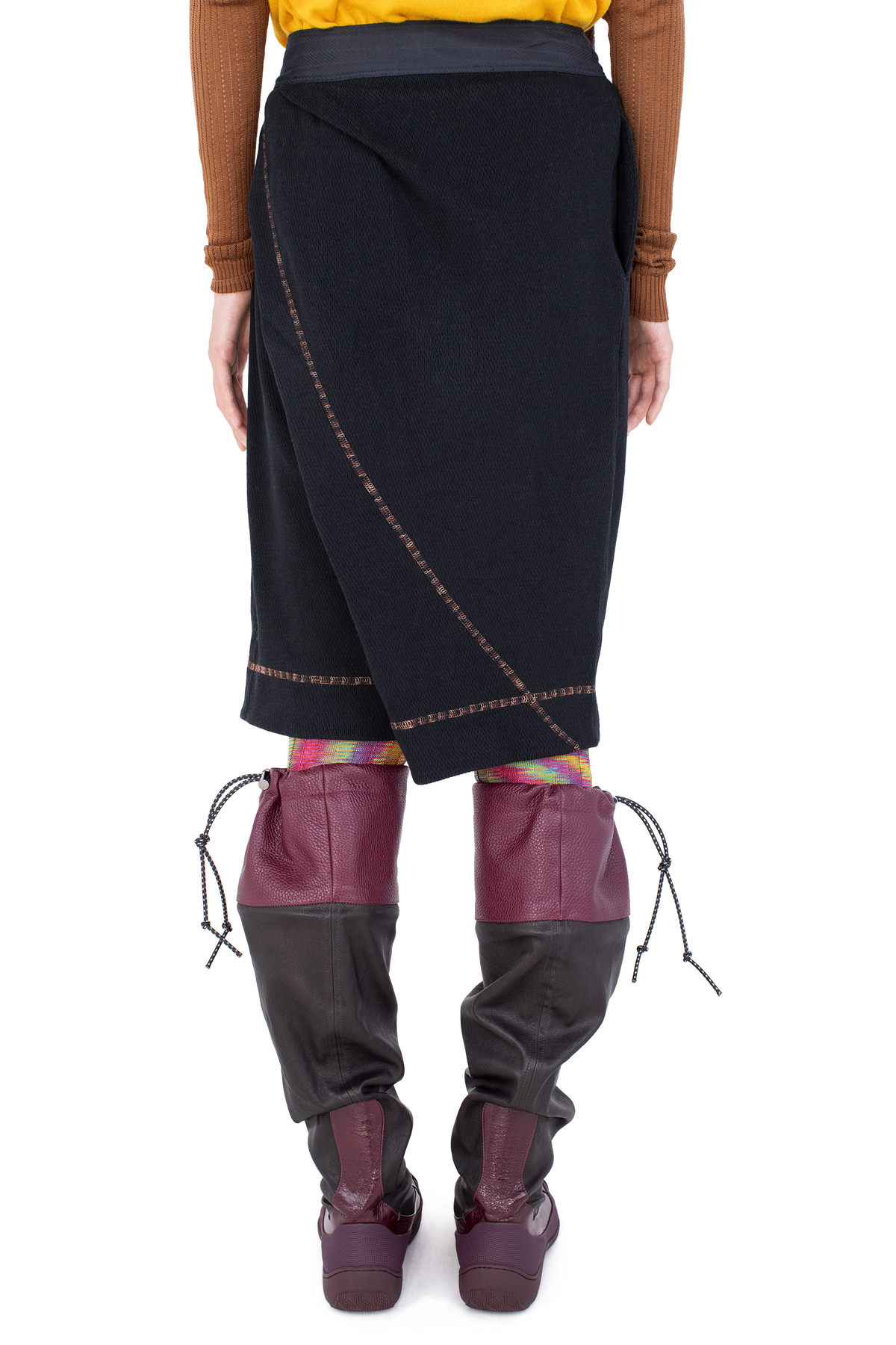 PETREL Draped Culottes — Ink Black