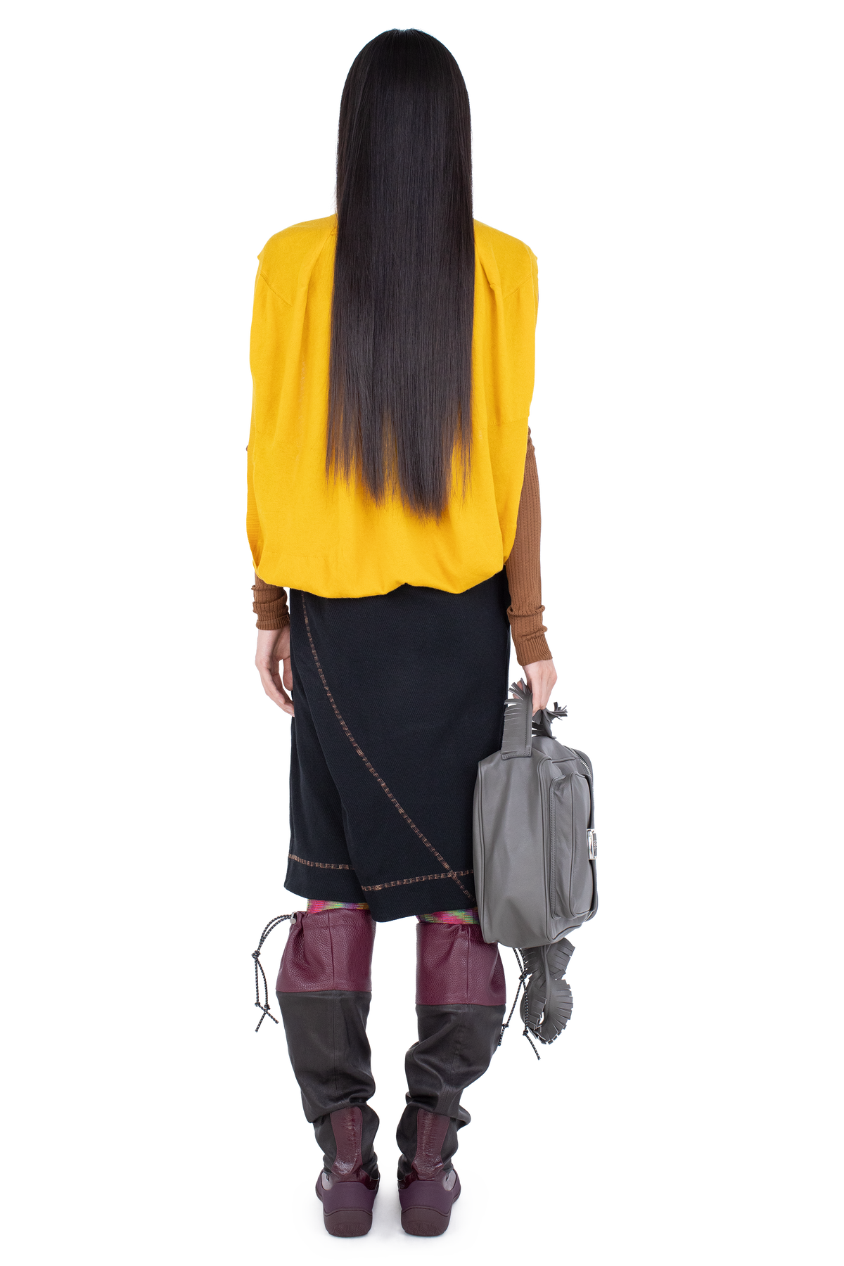 PETREL Draped Culottes — Ink Black