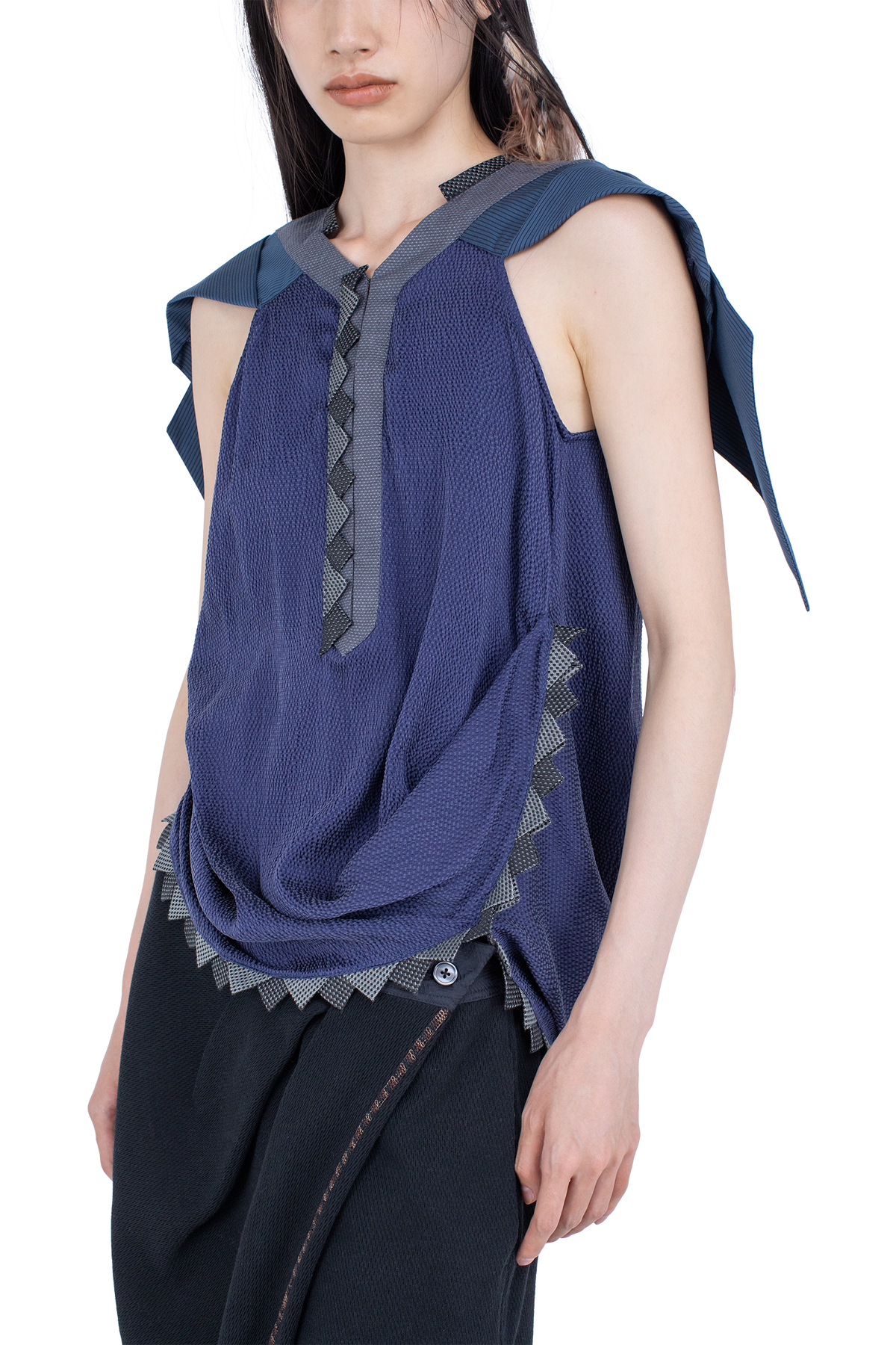 WEATHERVANE  Top —  Marine Blue / Blue Stripe / Grey  (Exclusive)