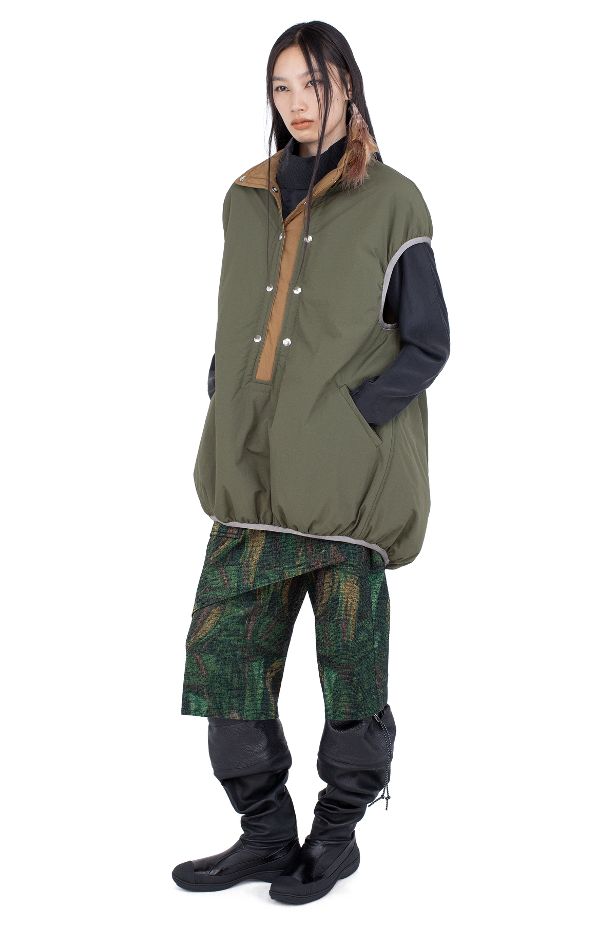 AUK Pullover Gilet — Hunter Green