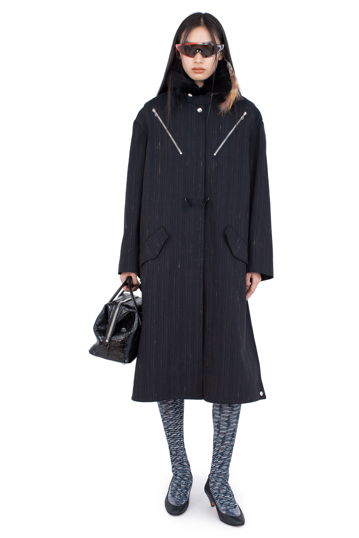 OSPREY Coat — Charcoal & Rose