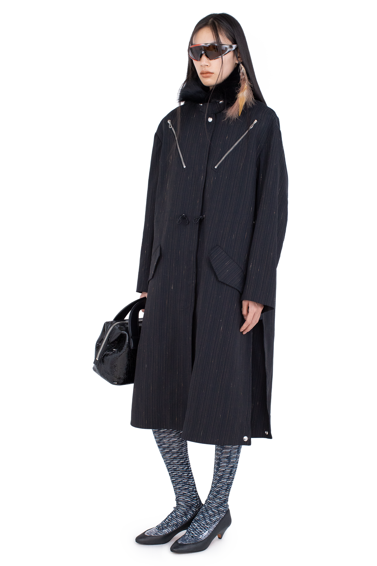 OSPREY Coat — Charcoal & Rose