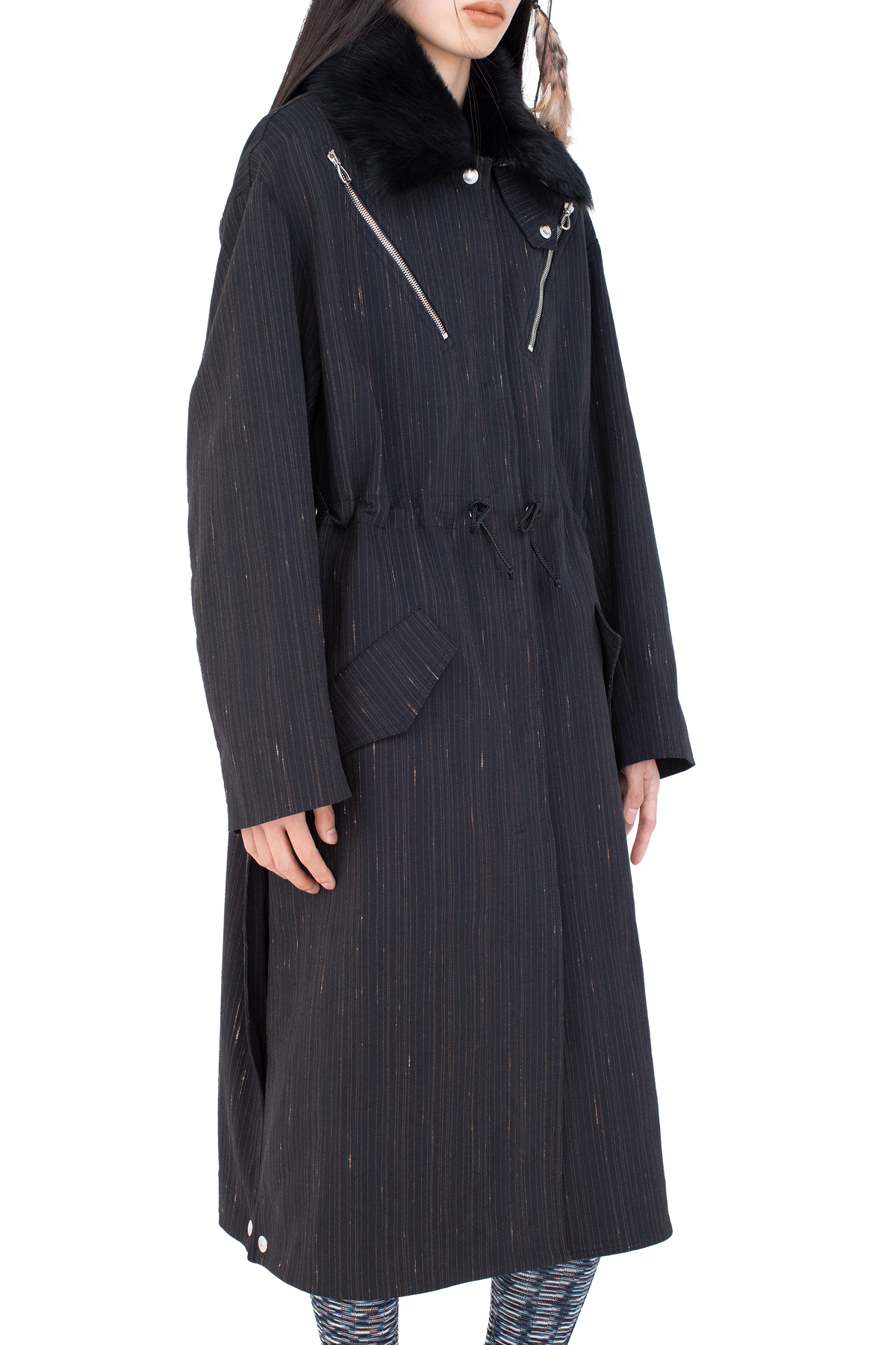 OSPREY Coat — Charcoal & Rose