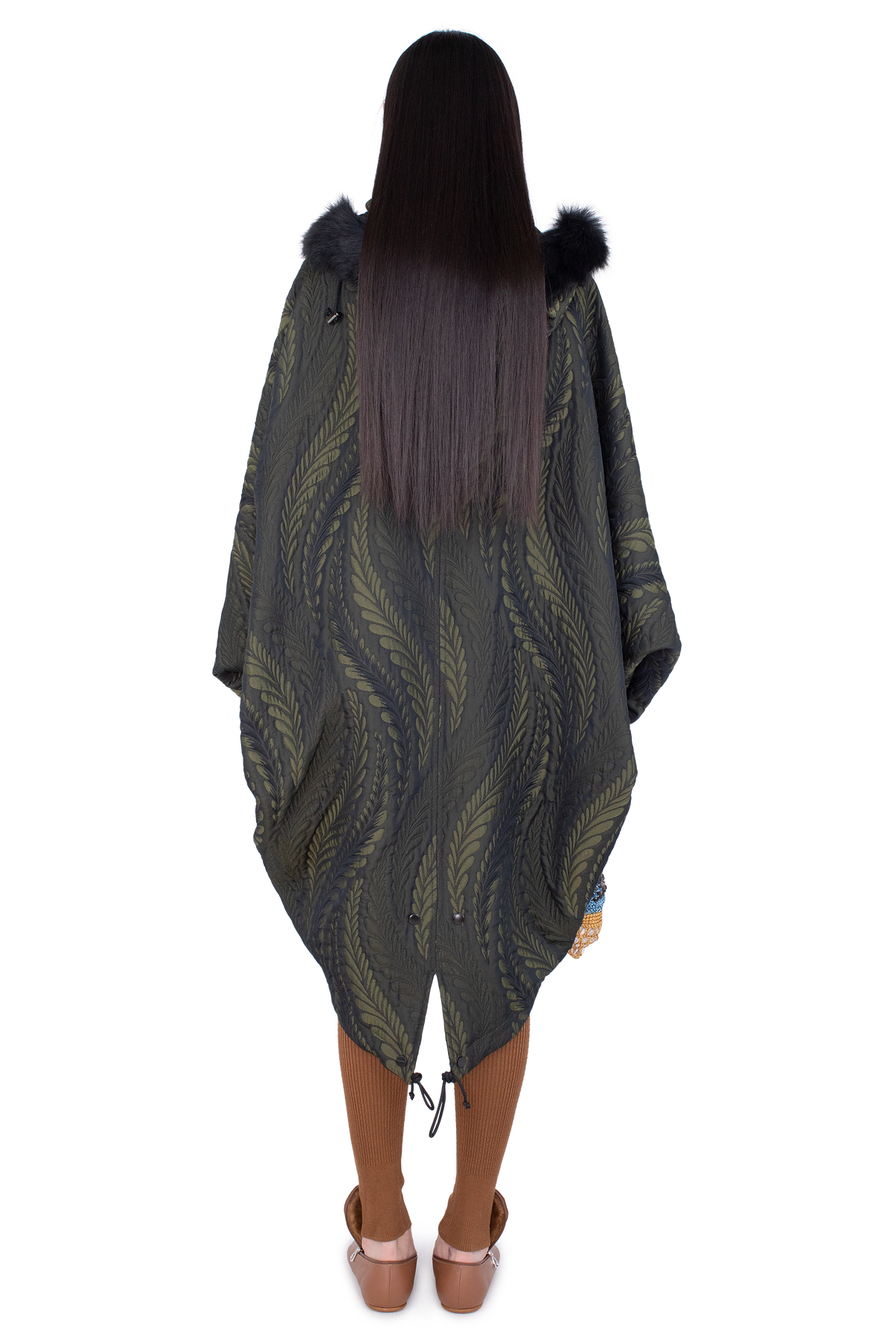 BITTERN Hooded Poncho — Foliage Green