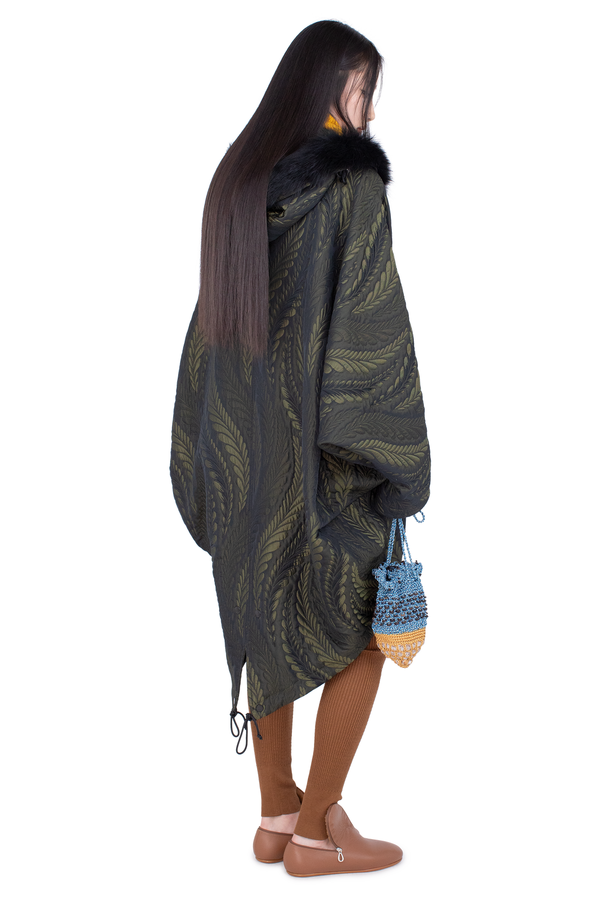 BITTERN Hooded Poncho — Foliage Green